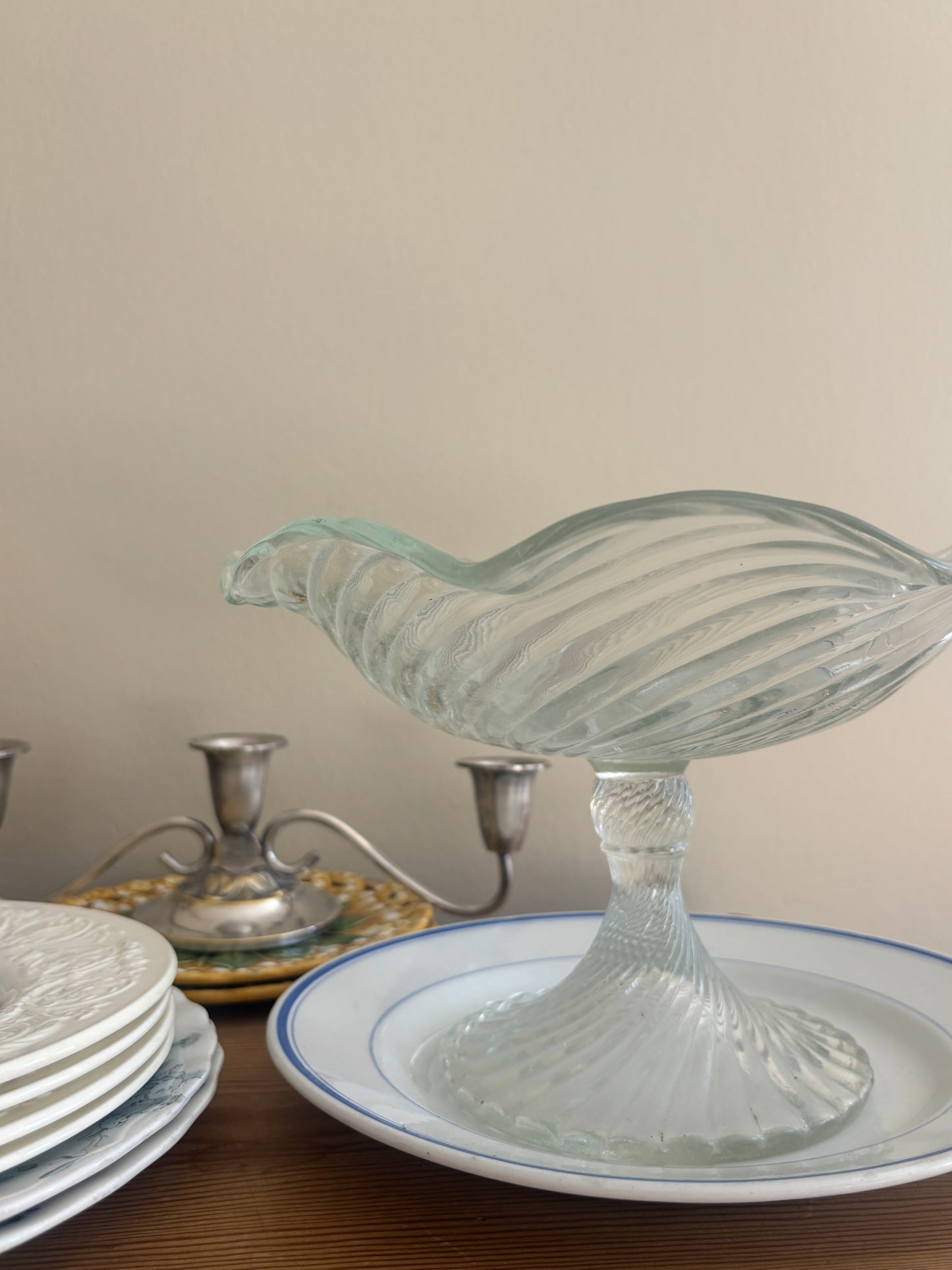 Glas opsats med swirl