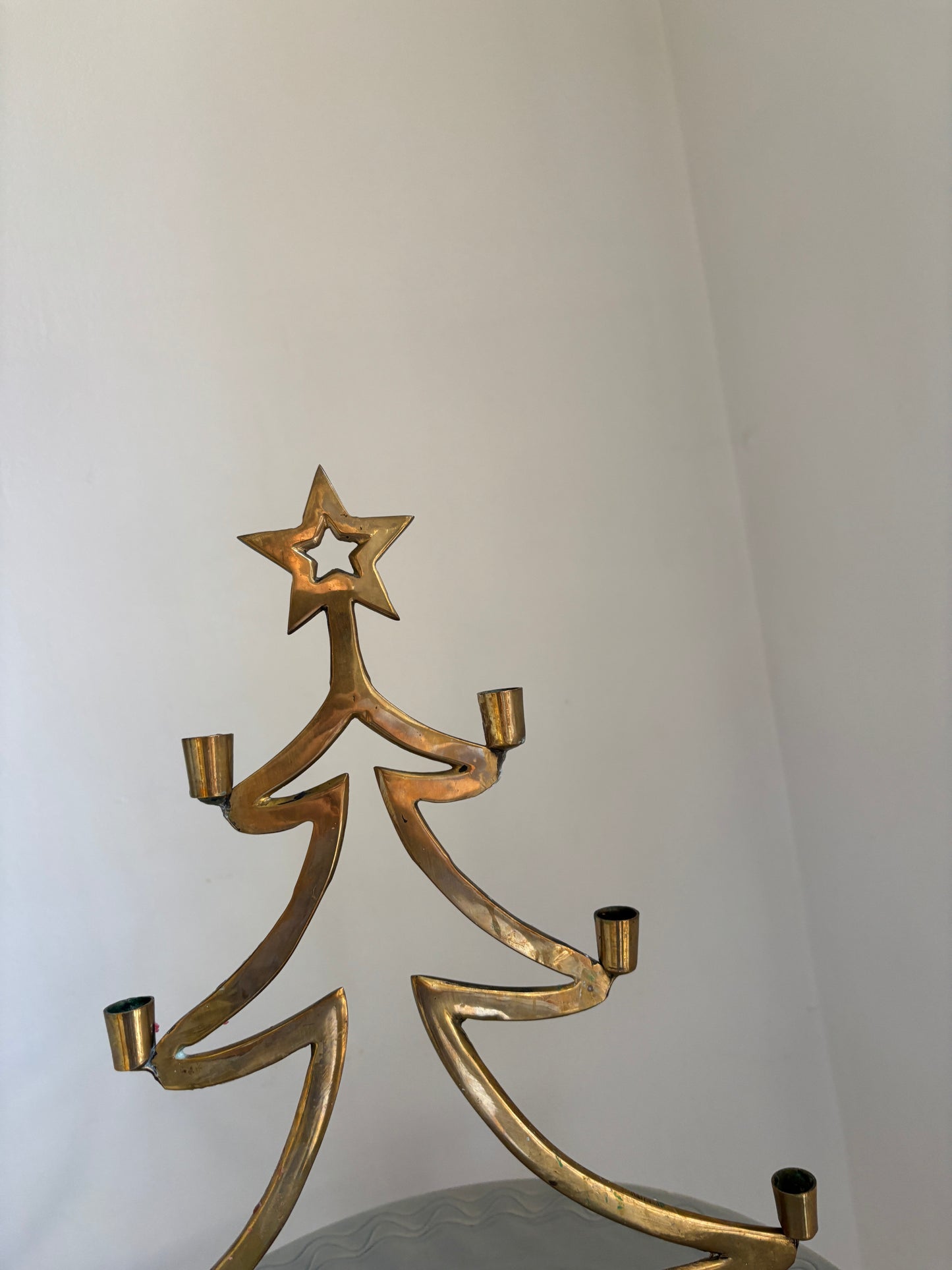 Stor messing juletræ