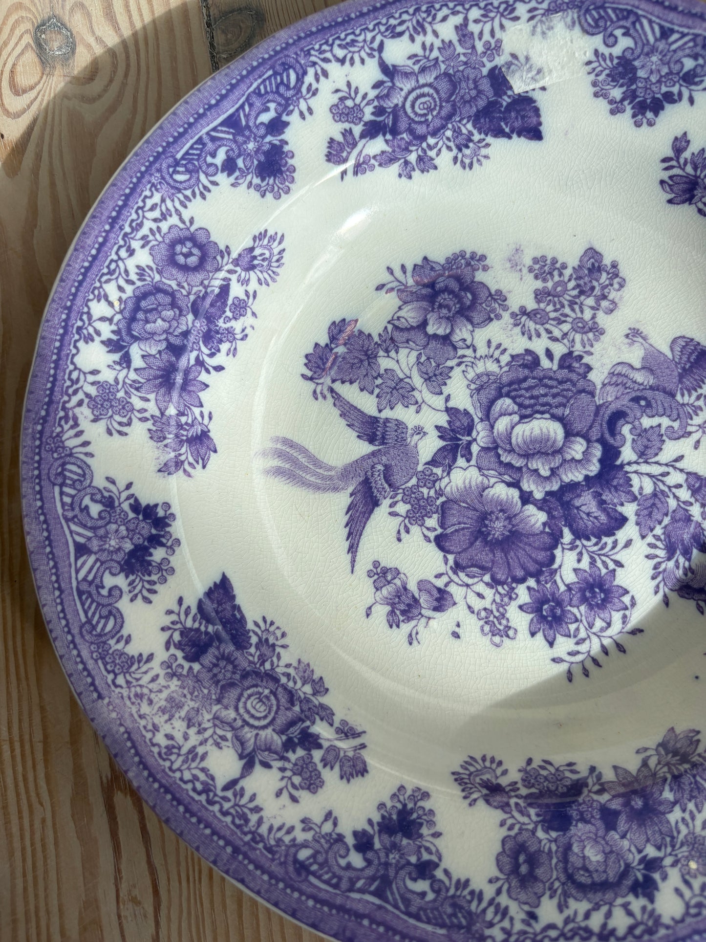 Dyb Gustafsberg tallerken, lilla