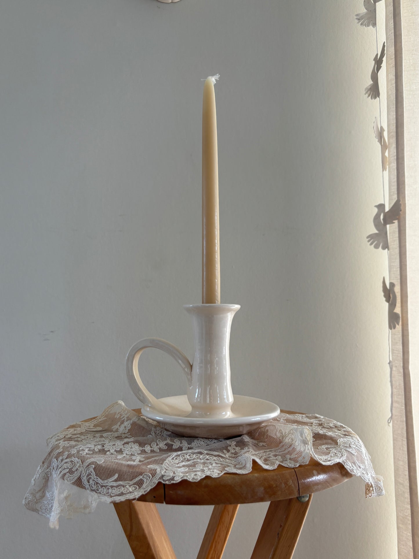 Håndlavet keramik stage, creme