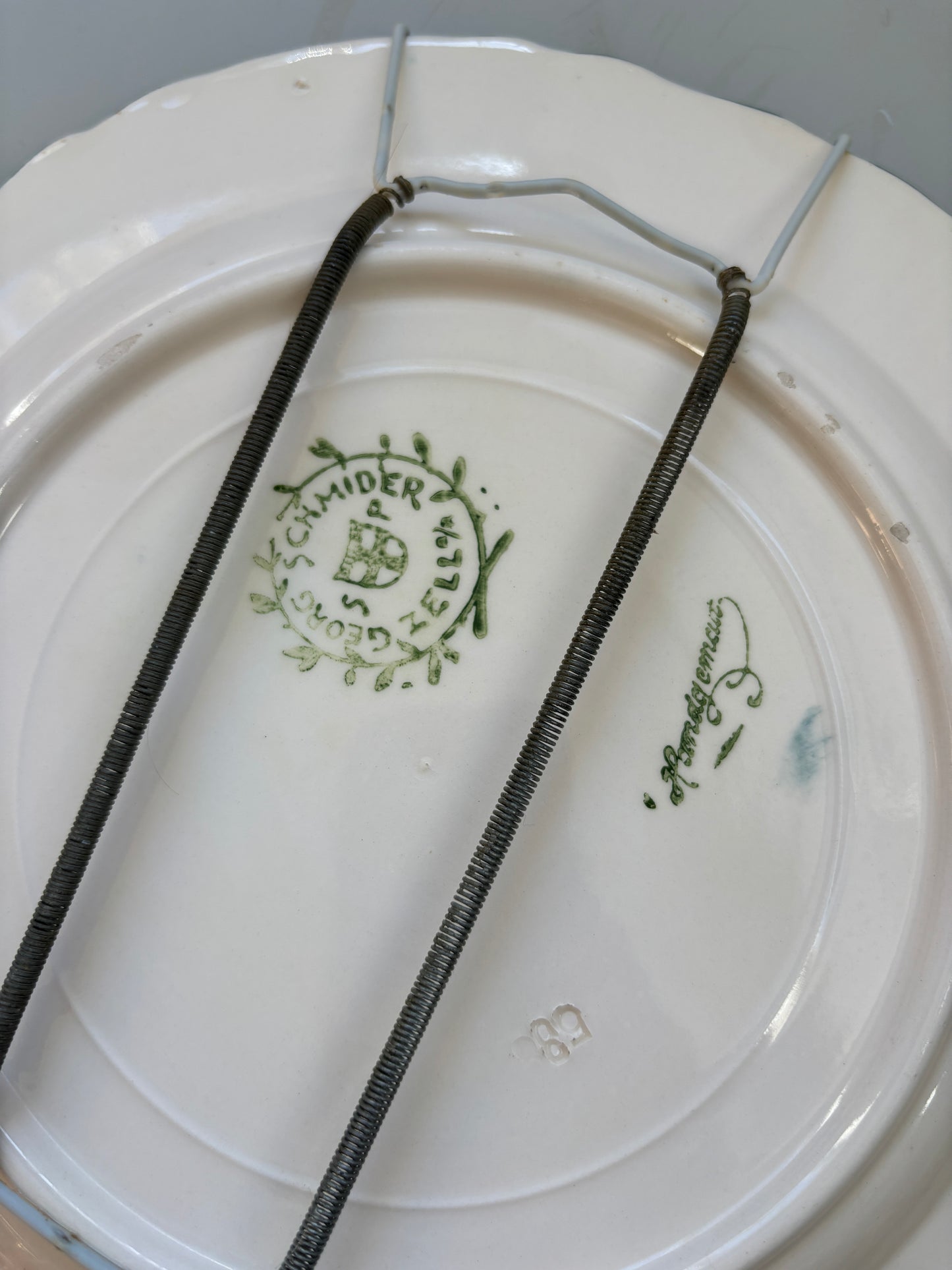 Tysk håndmalet platte