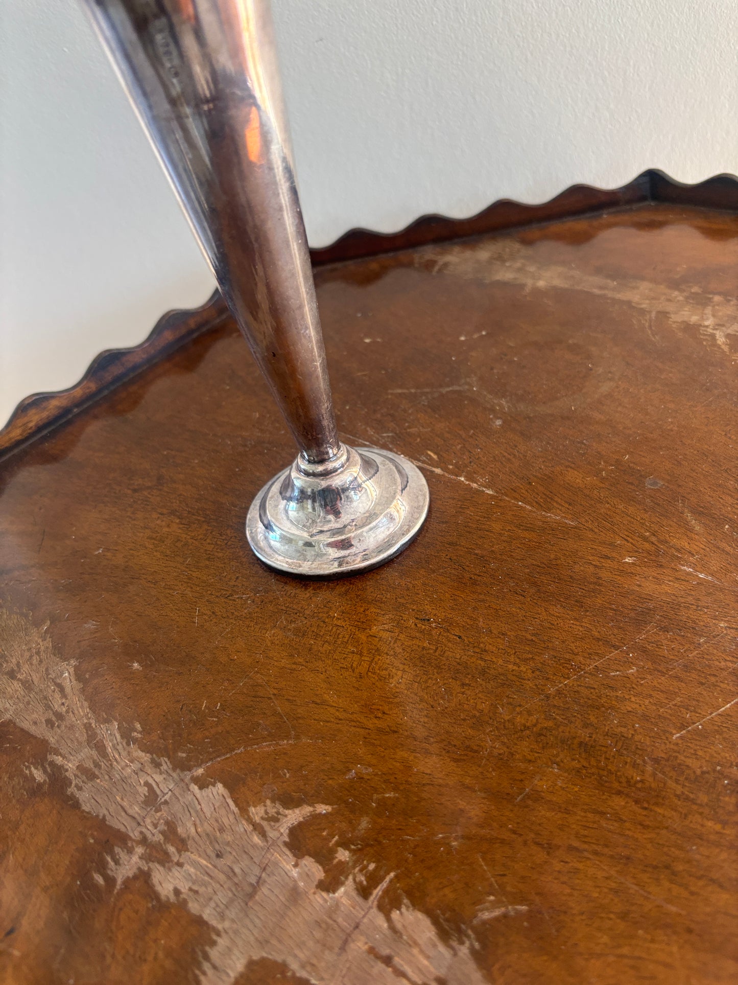 Vase i pletsølv