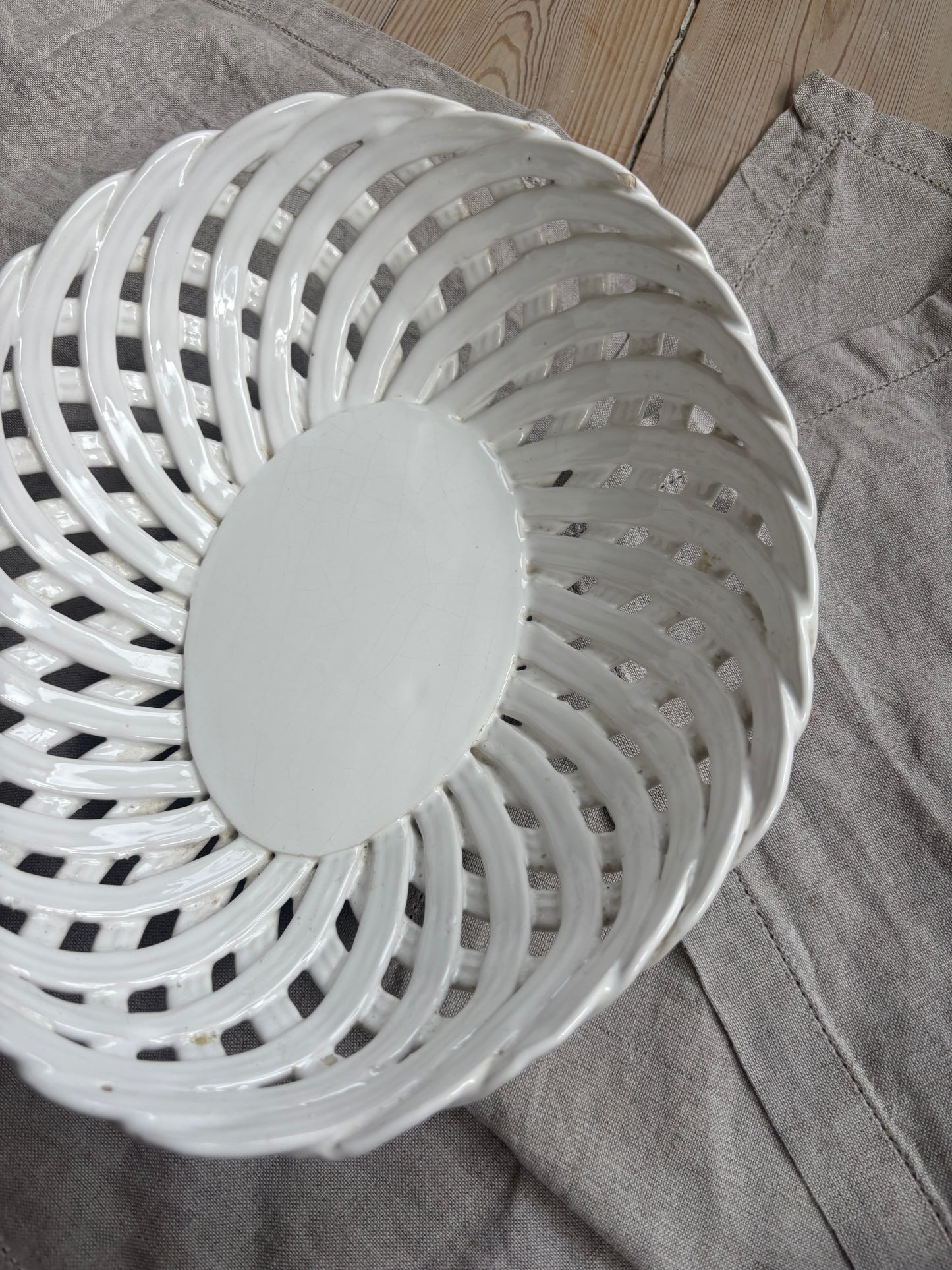 Flettet porcelæn skål