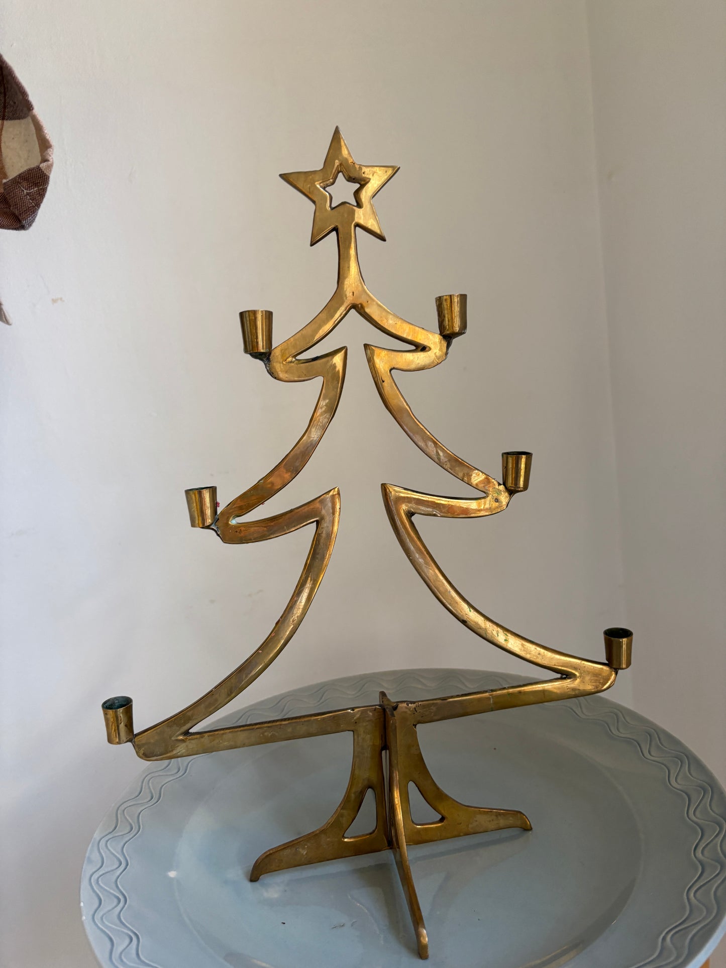 Stor messing juletræ
