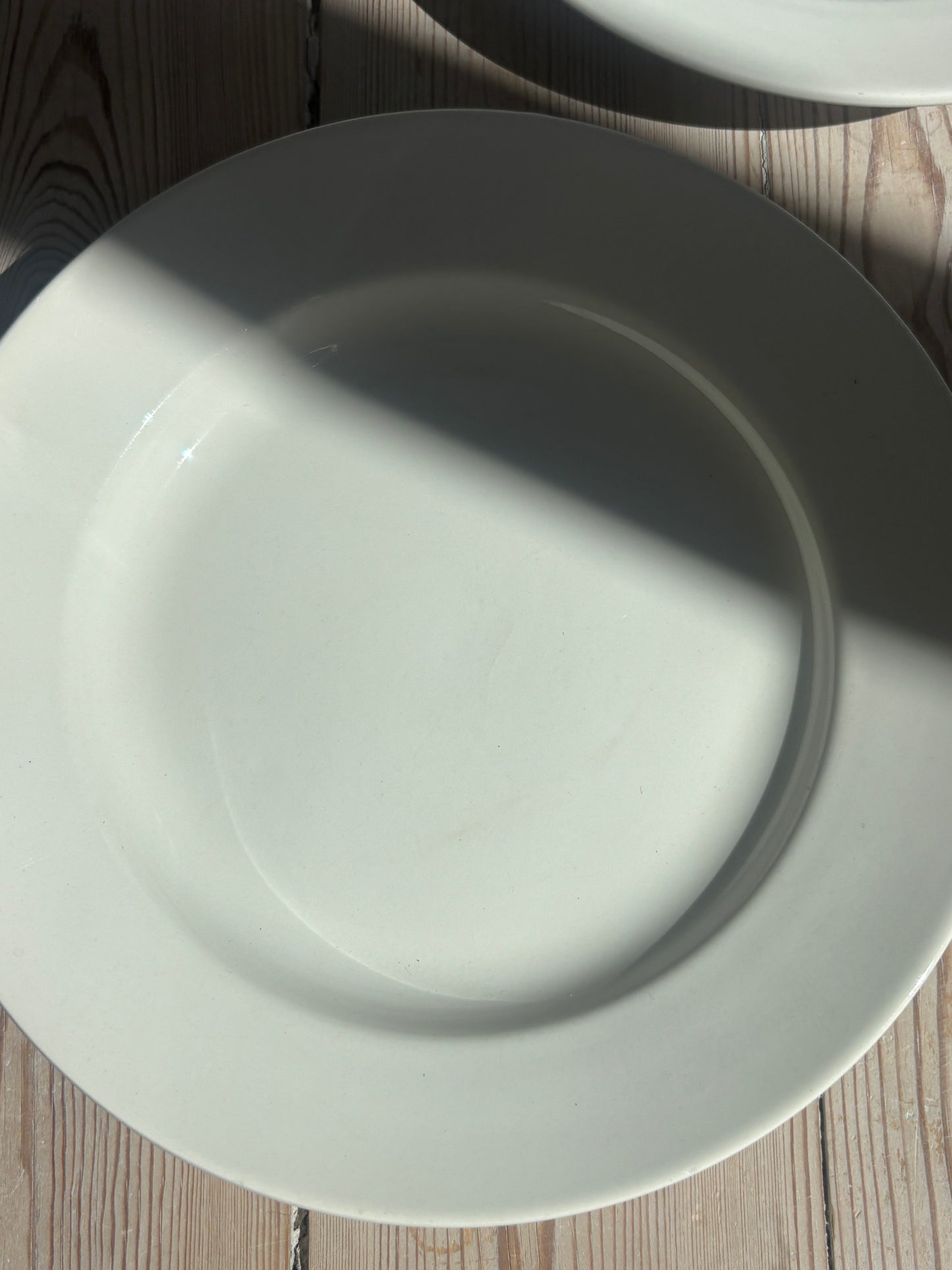 Cremefarvet middagstallerkner