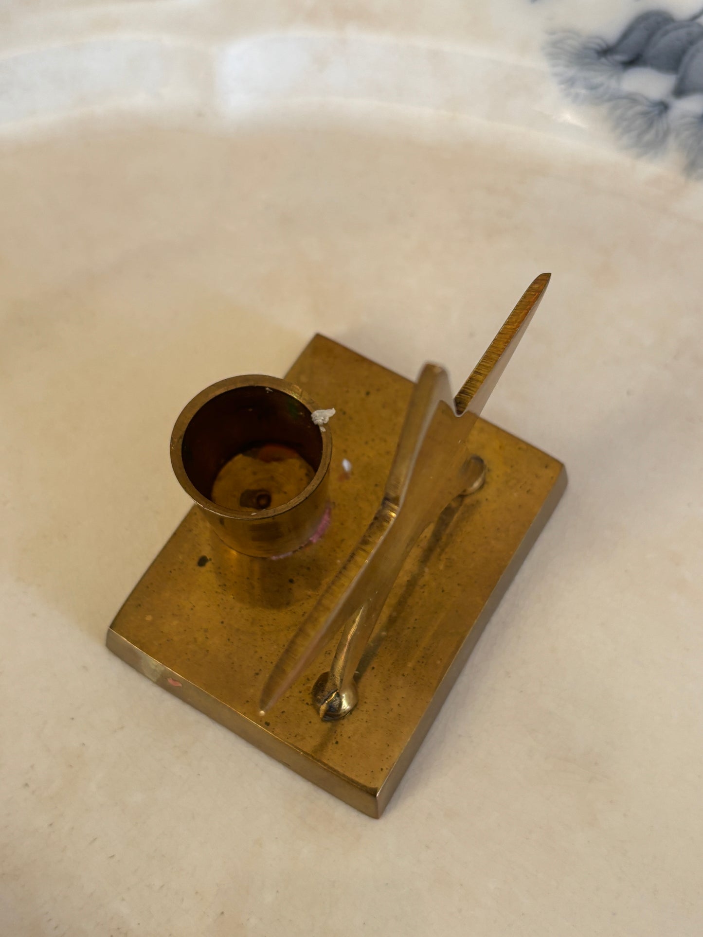 Messing lysestage, stjerne