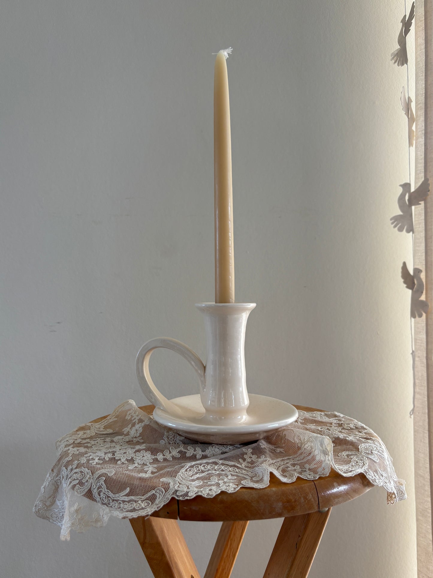 Håndlavet keramik stage, creme