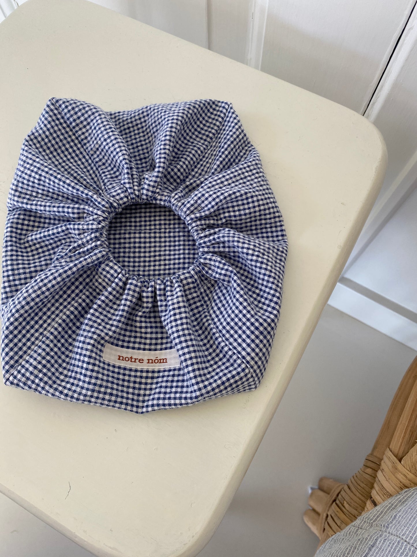 Vådserviet cover, blå tern