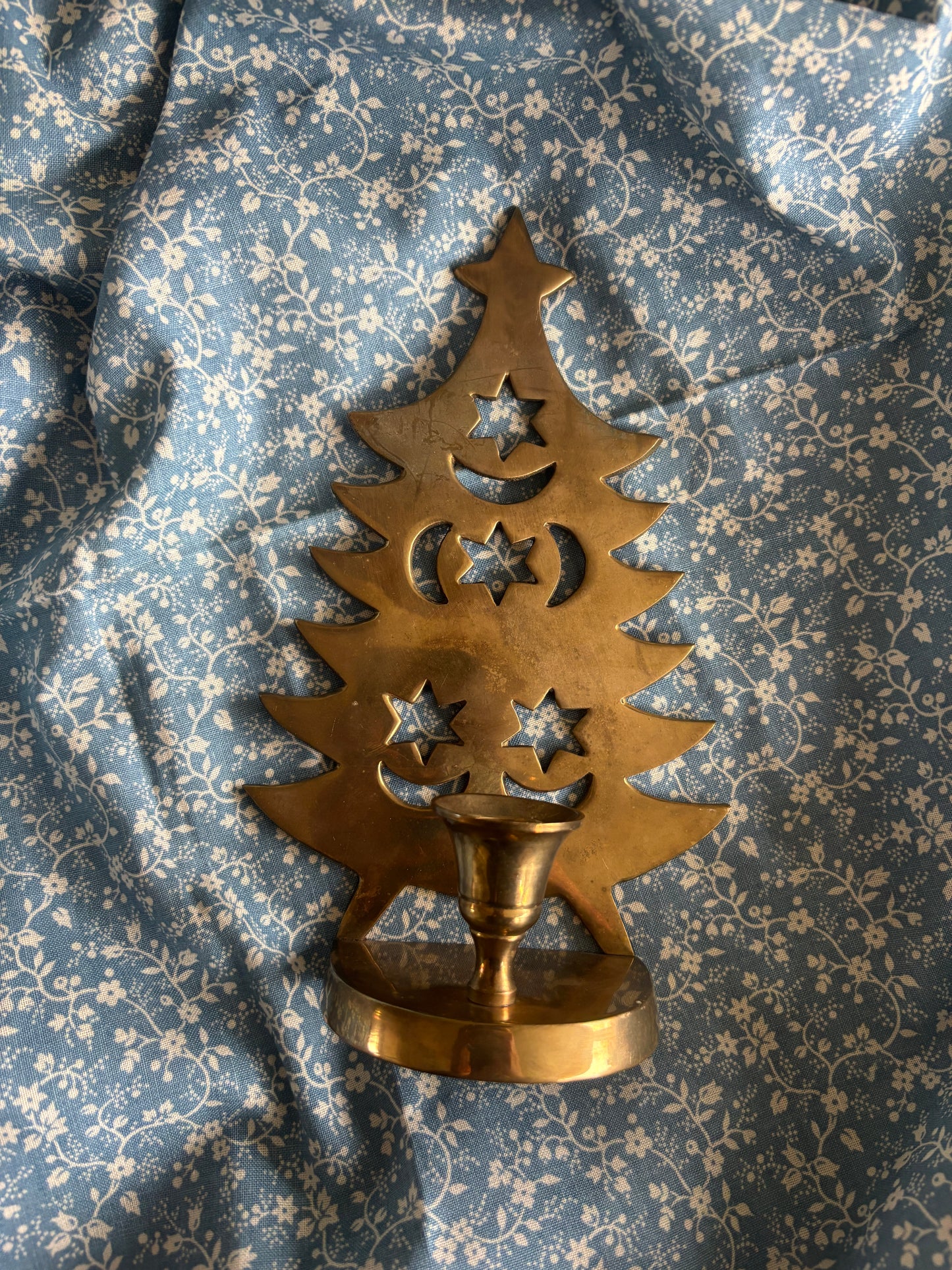 Juletræ i messing til kronelys