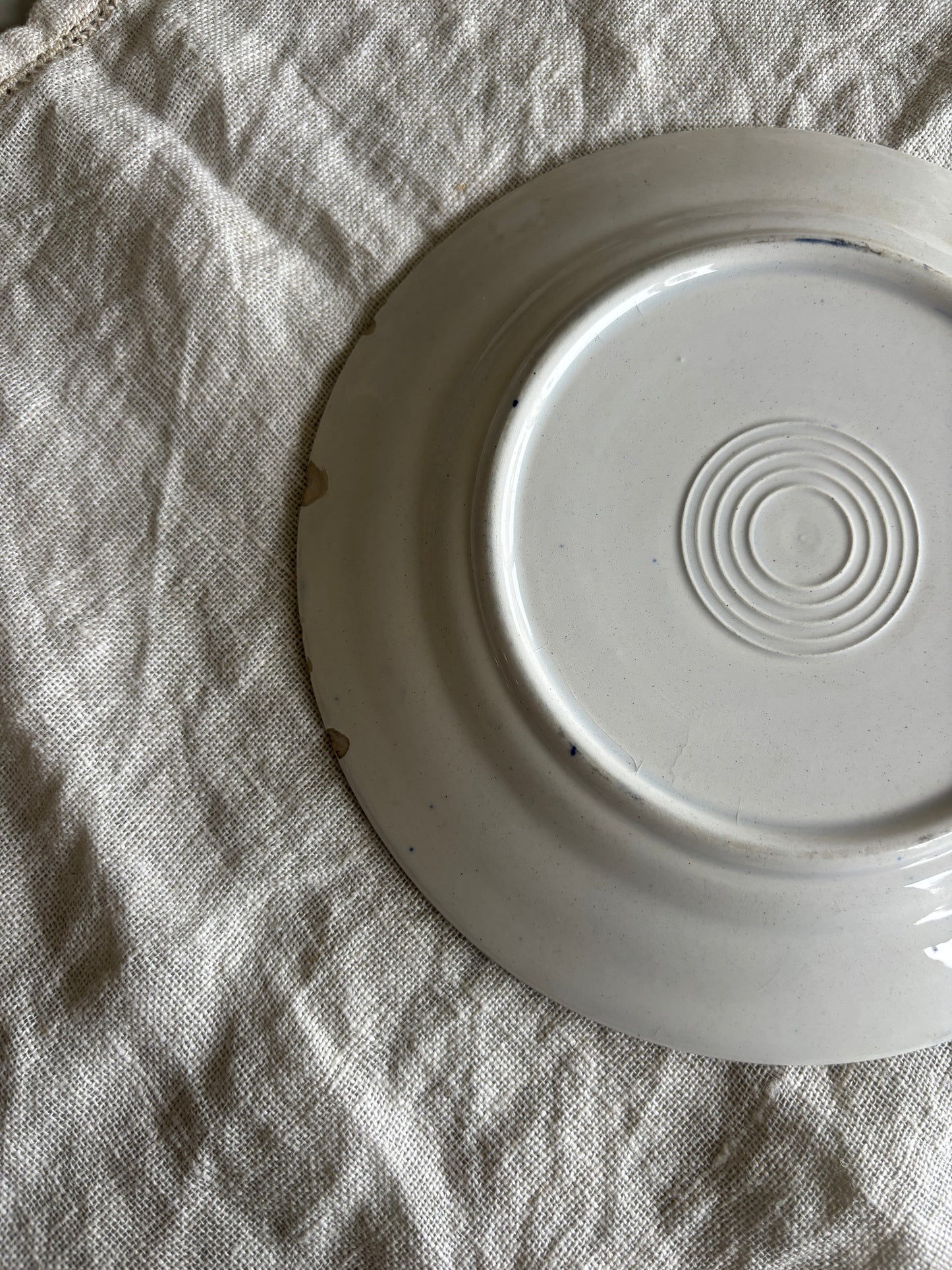 Fik gammel platte, blå