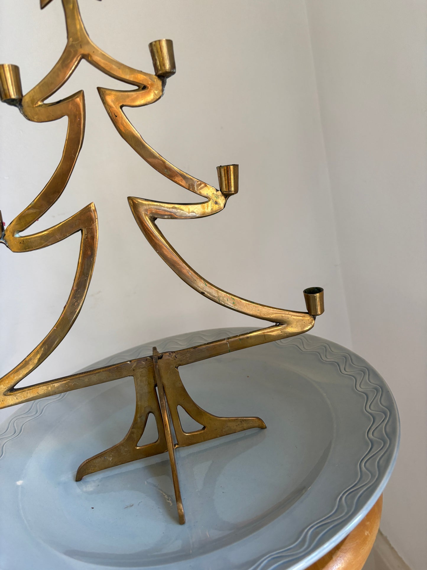 Stor messing juletræ