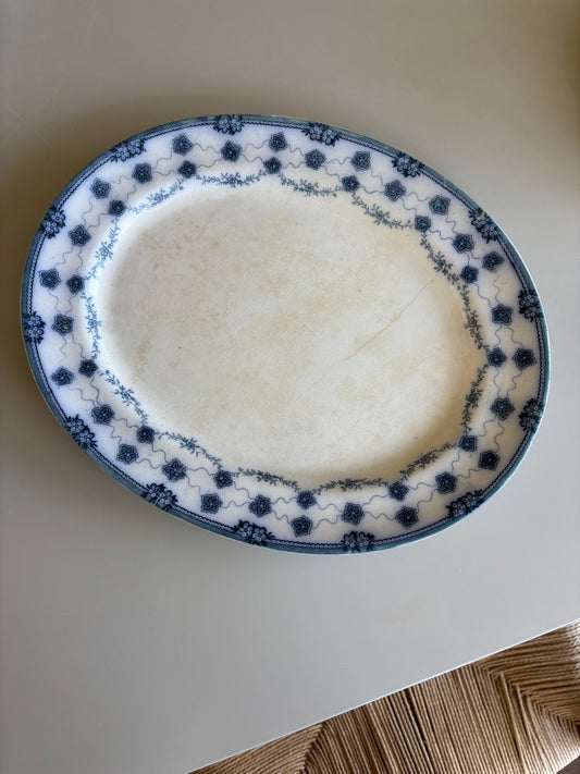 Platte med blå motiv