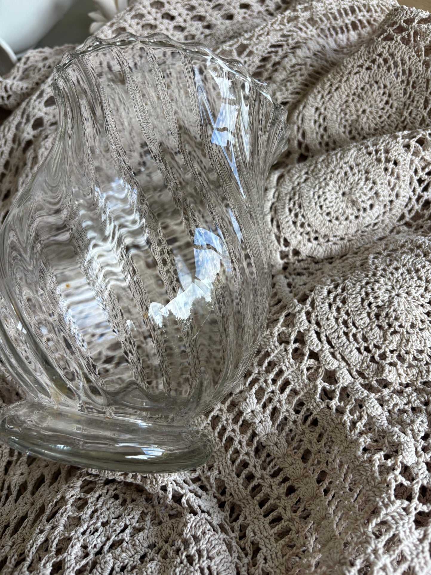 Glas vase med swirl