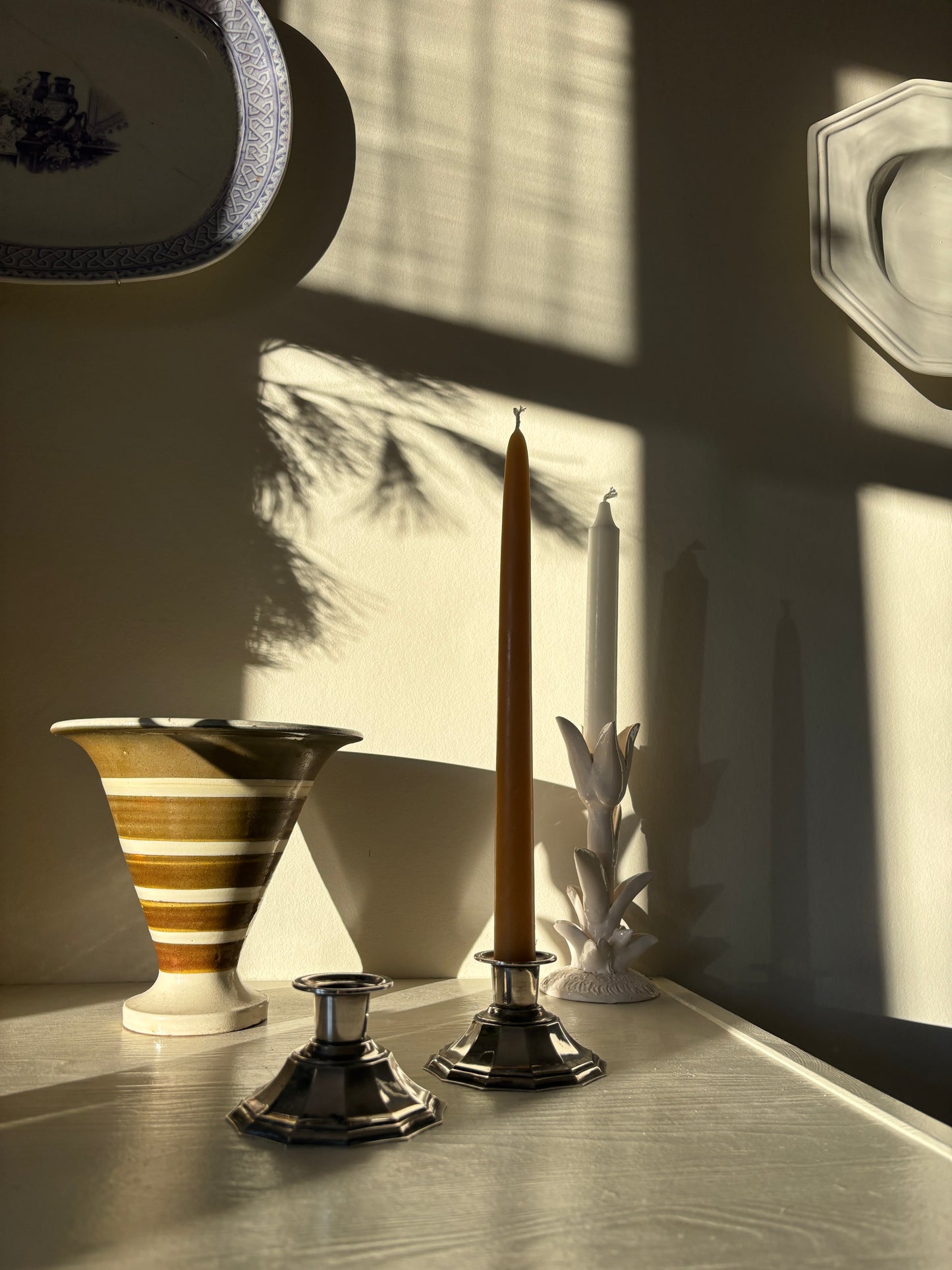 Lysestager i pletsølv