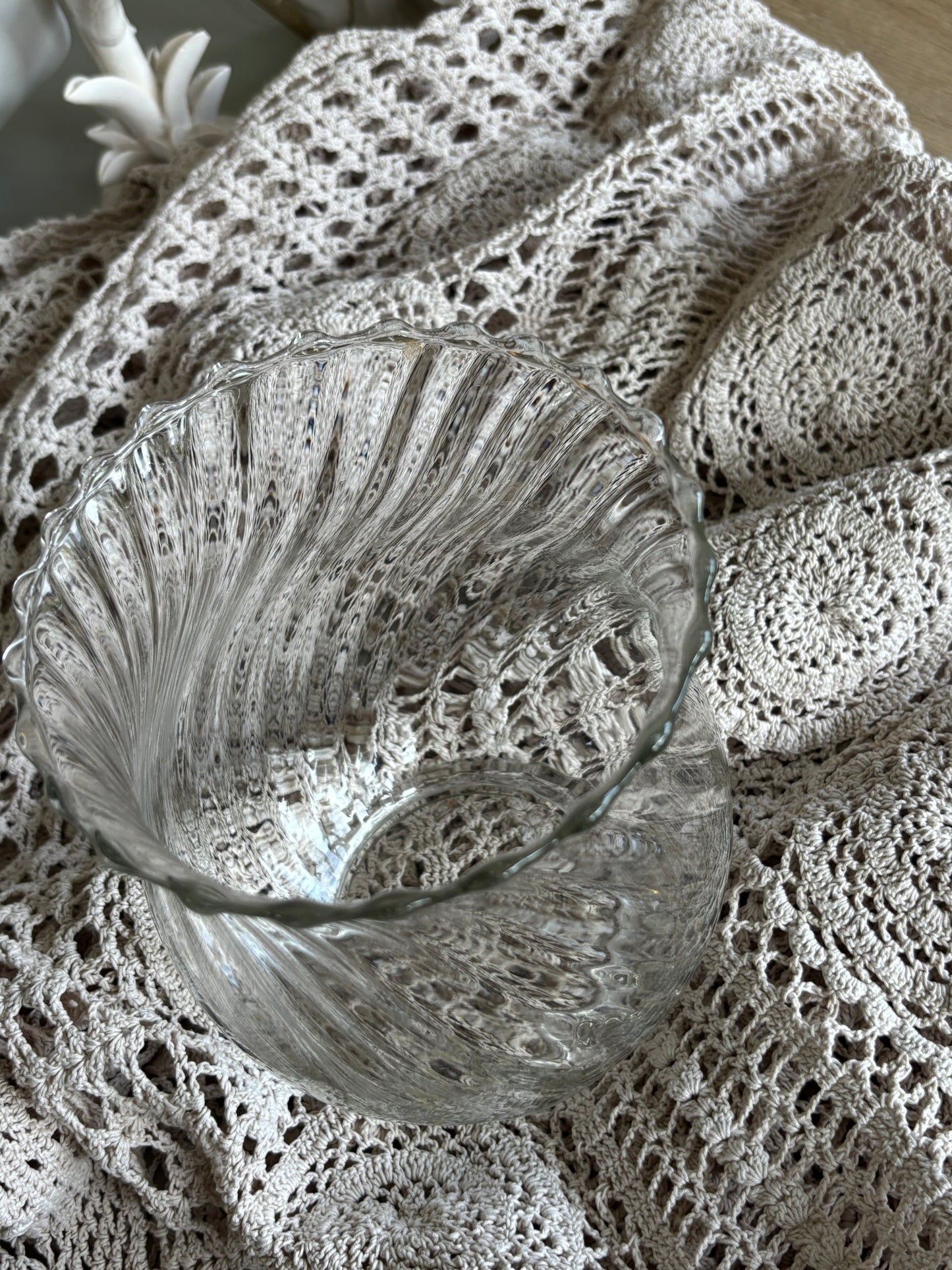 Glas vase med swirl