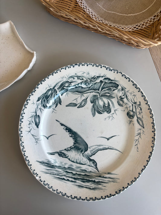 Platte med grønt motiv