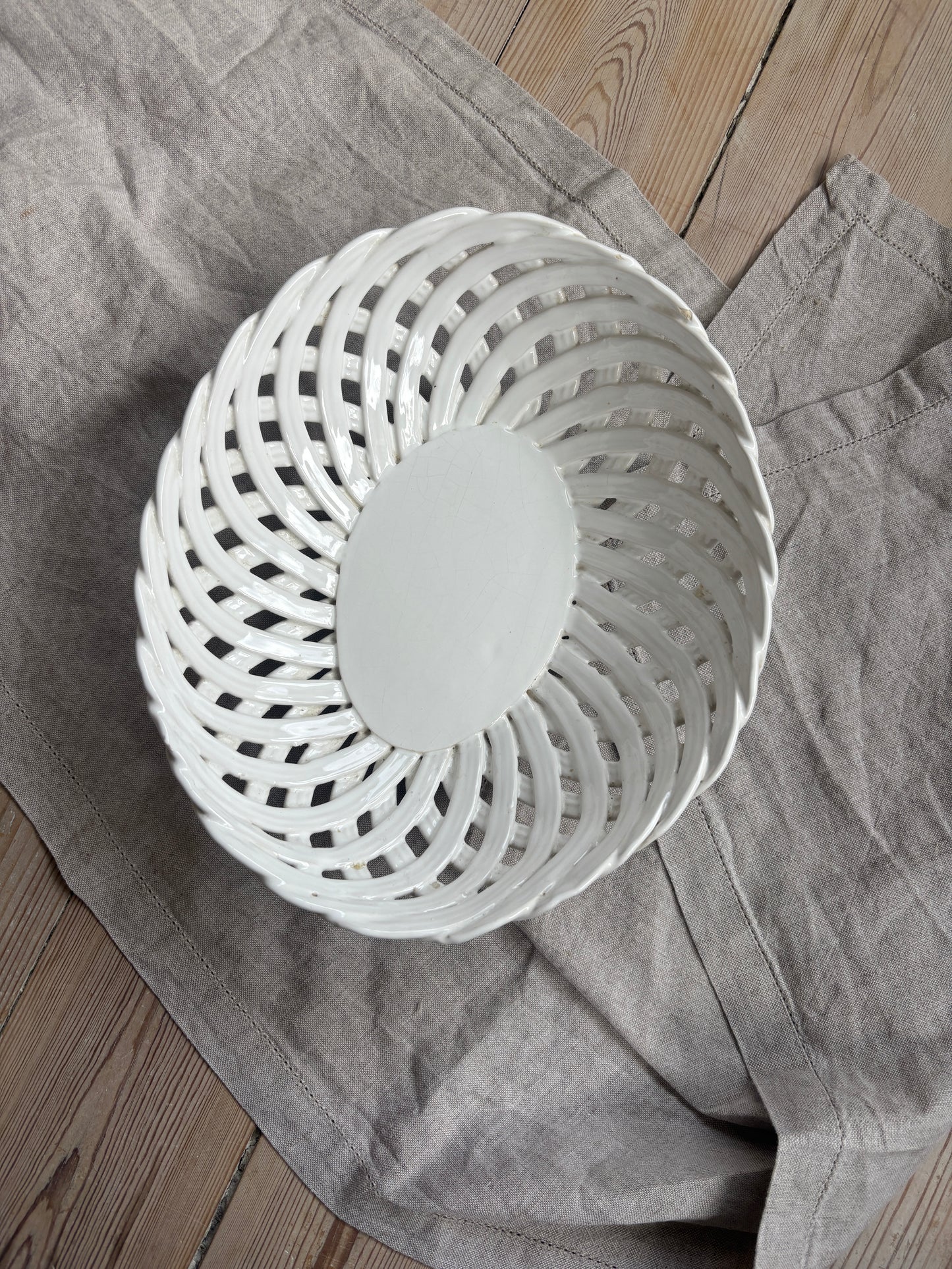 Flettet porcelæn skål