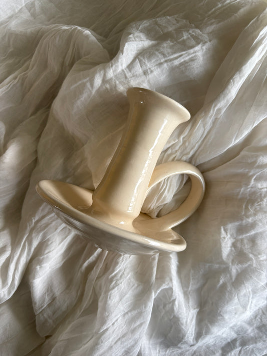 Håndlavet keramik stage, creme