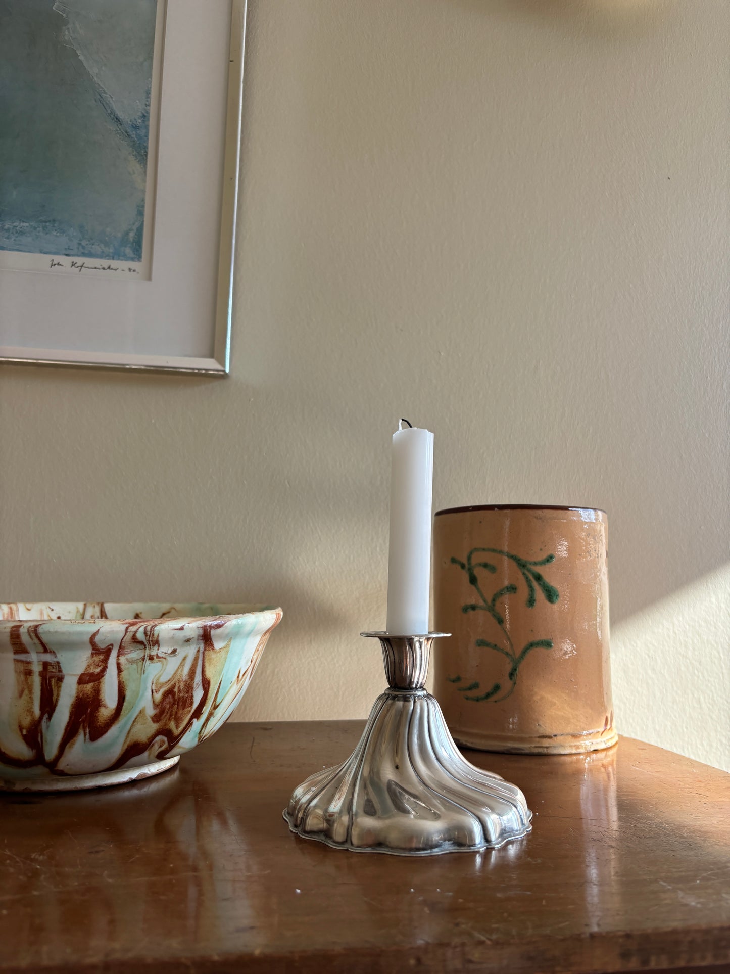 Pletsølv stage til kronelys