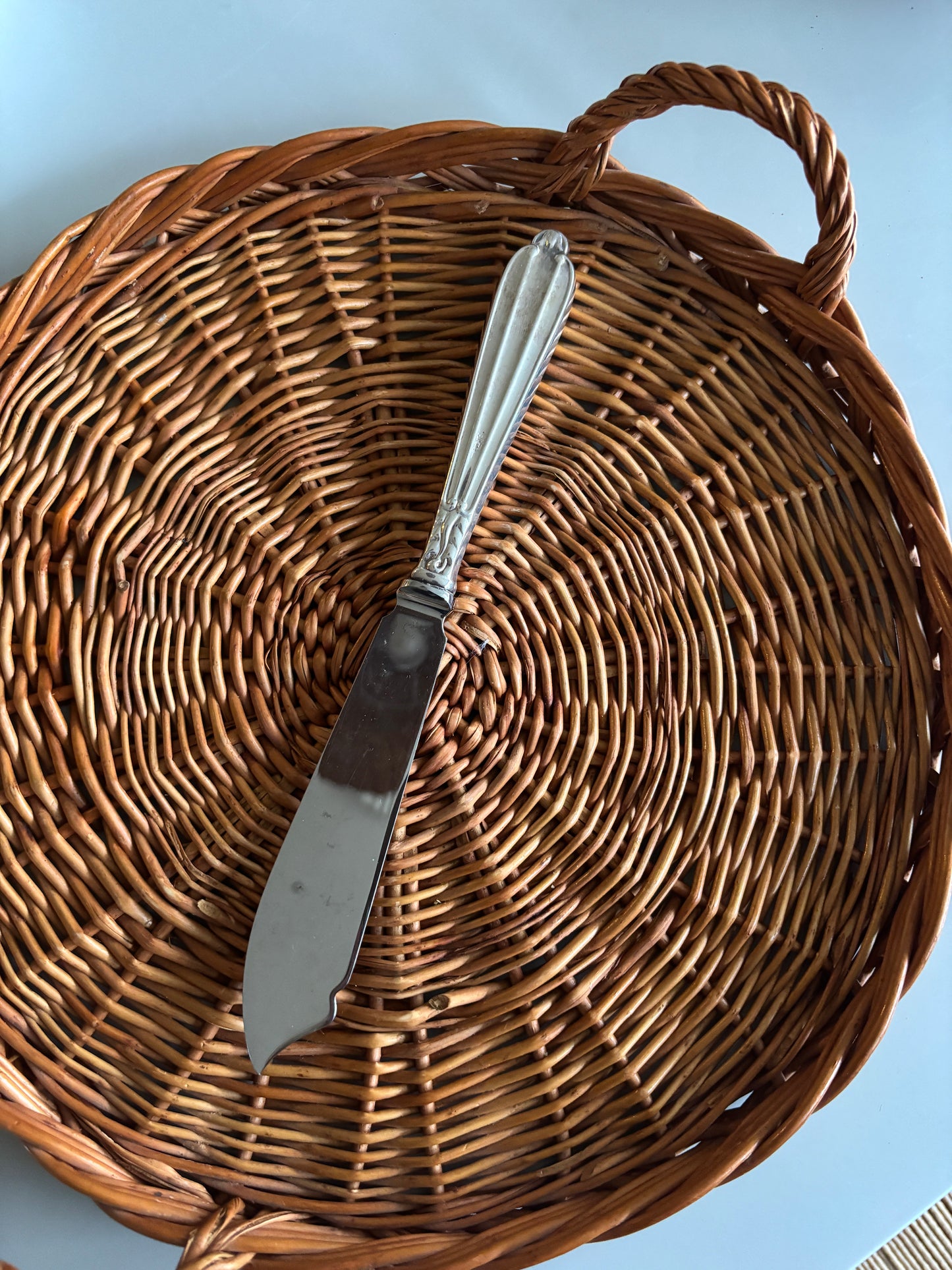 Kagekniv i pletsølv