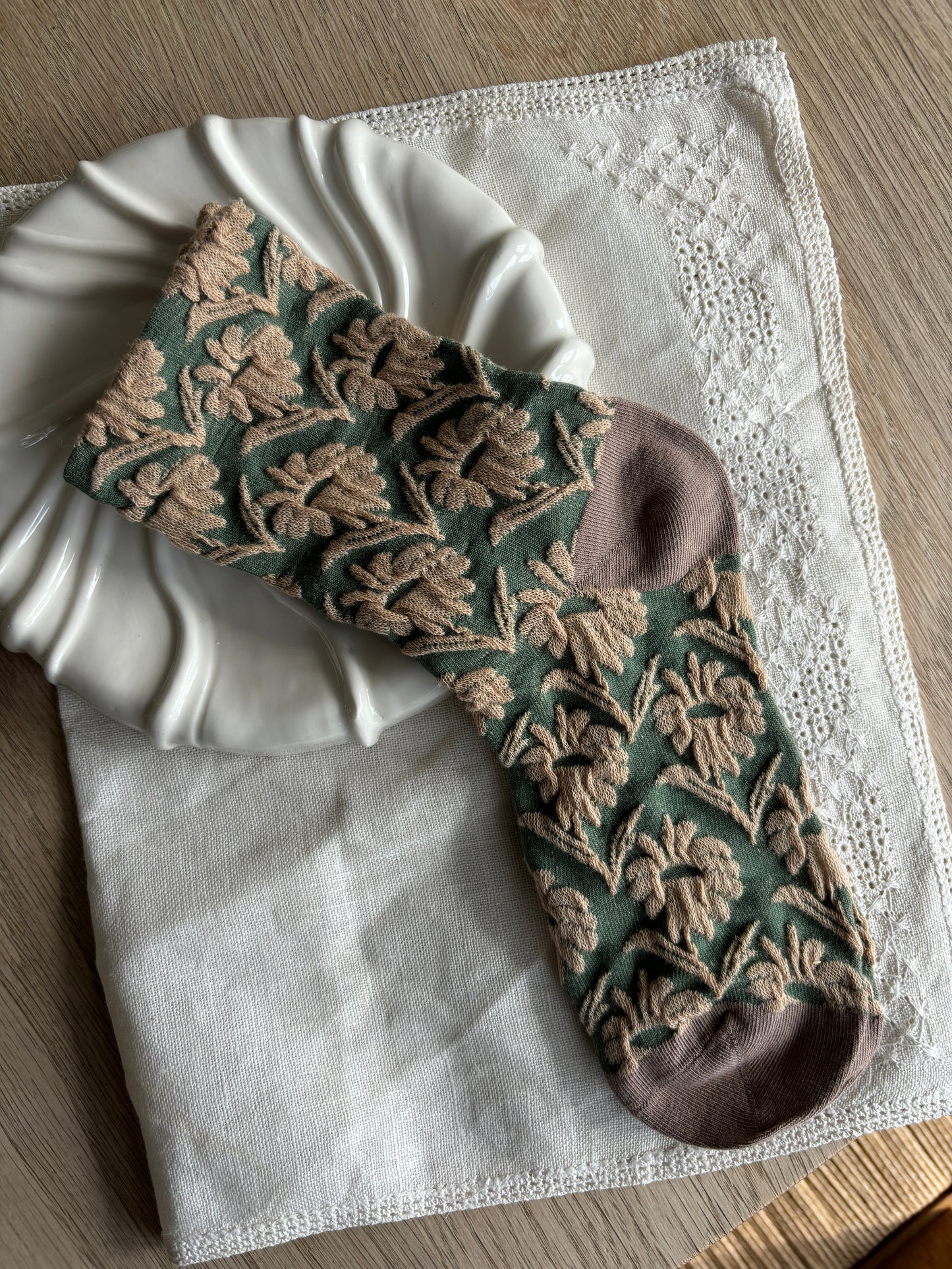 Strømper med struktur