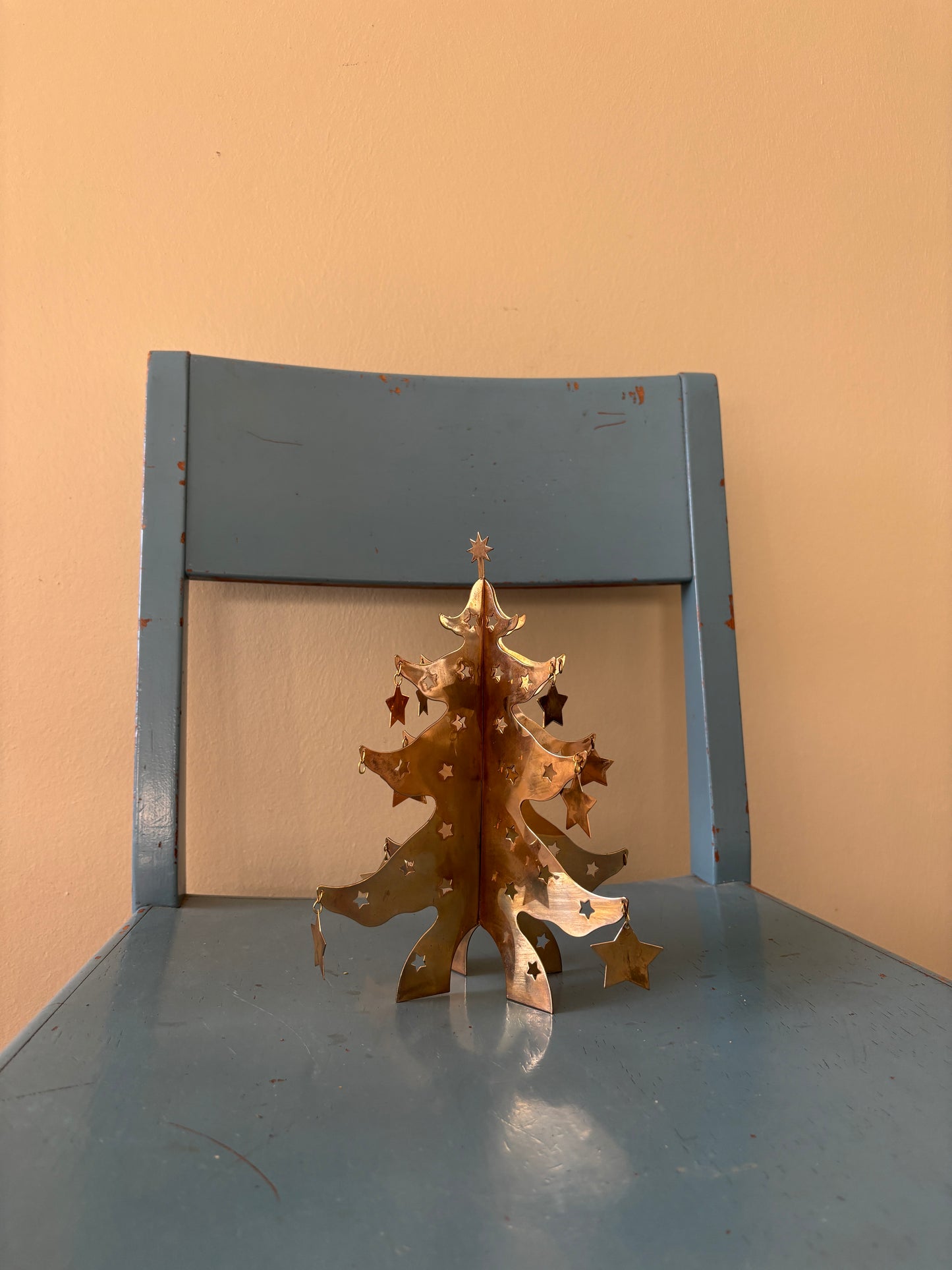 Smukt messing juletræ