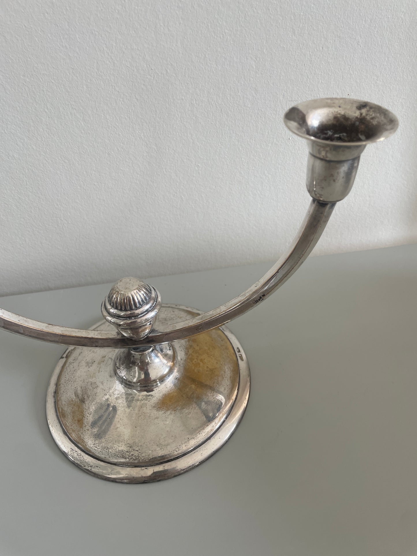 Lysestage i pletsølv