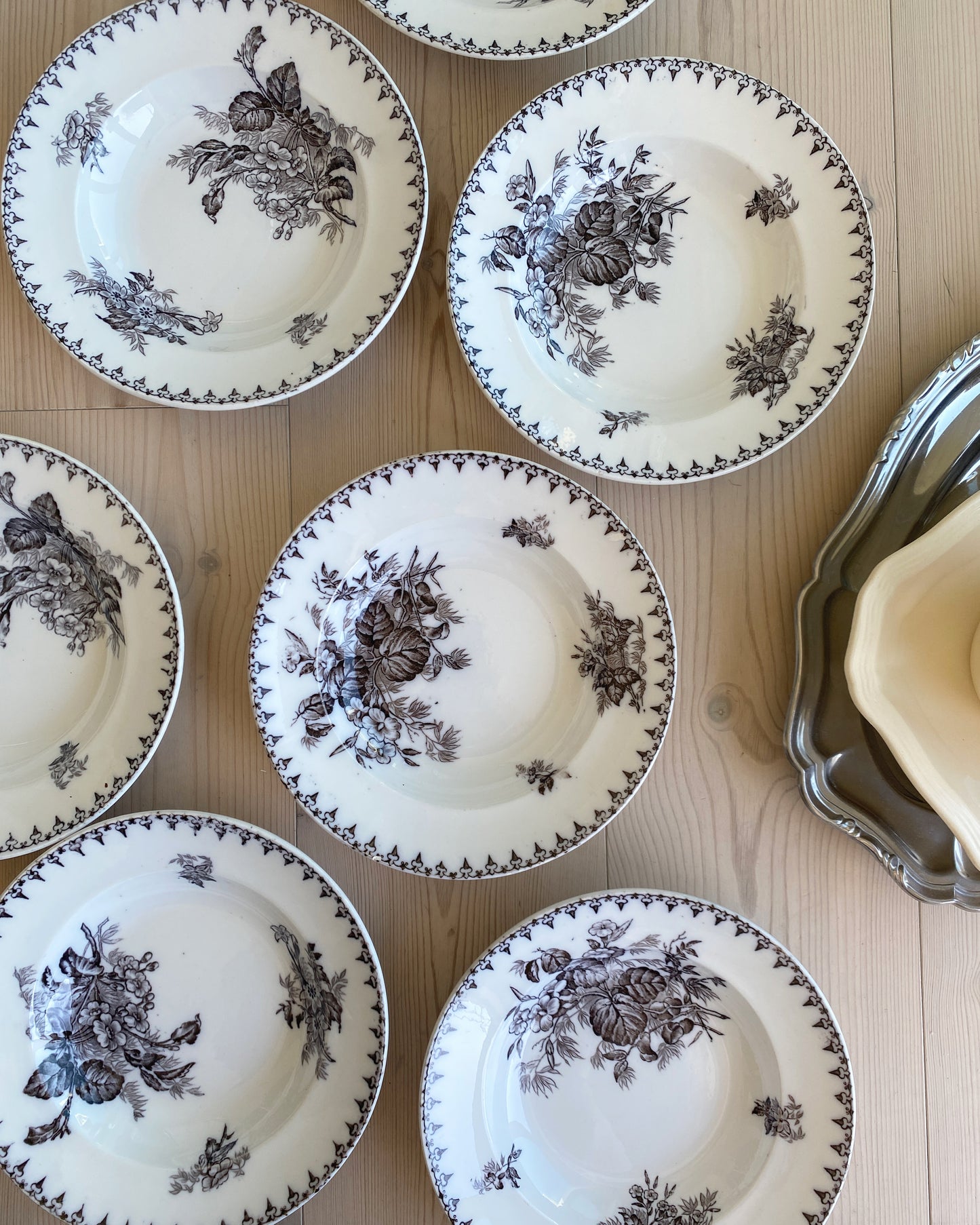 French sarreguemines deep plates