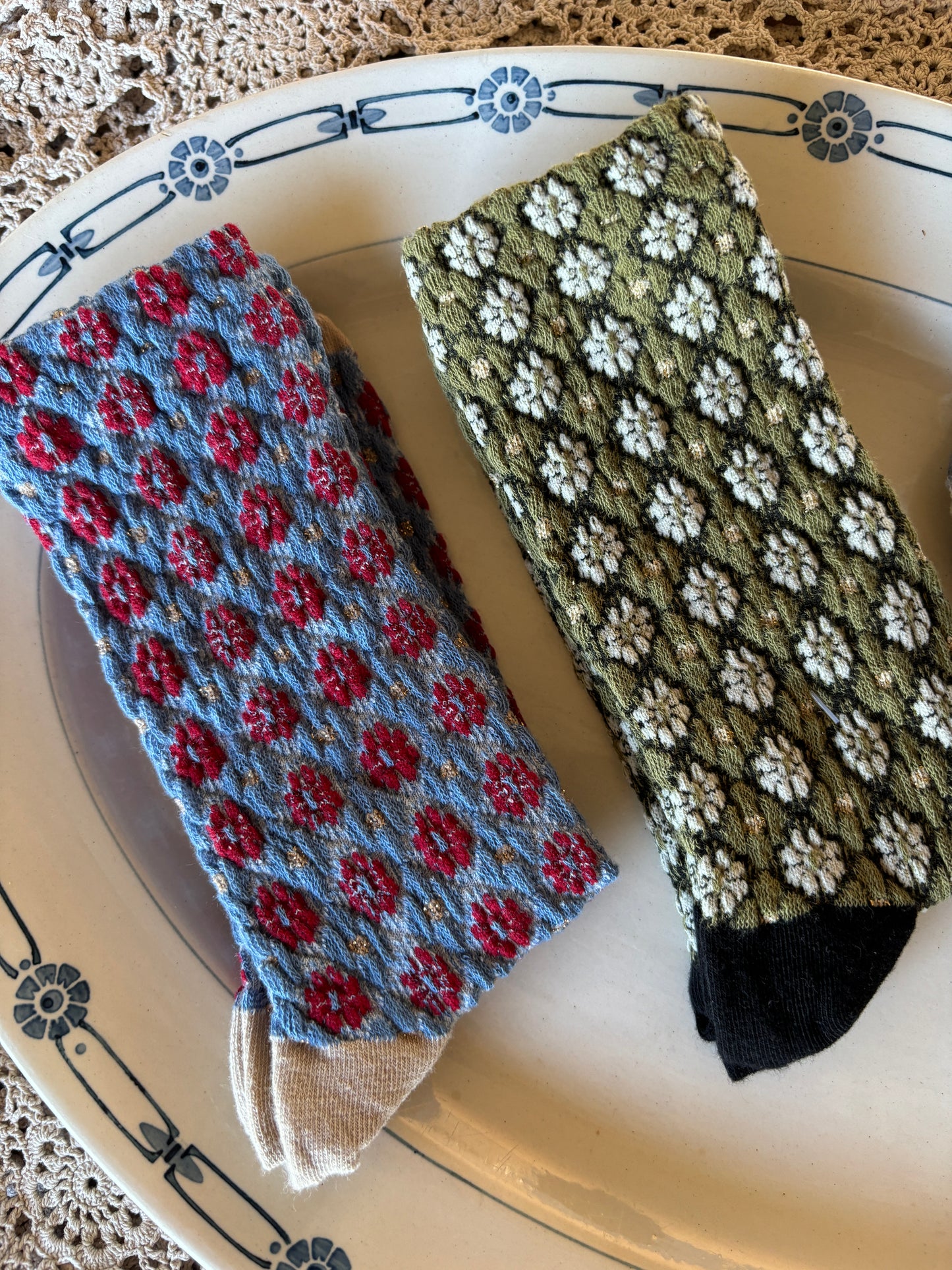 Strømper med struktur