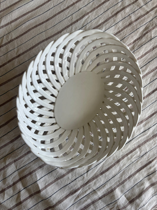 Flettet porcelæn skål