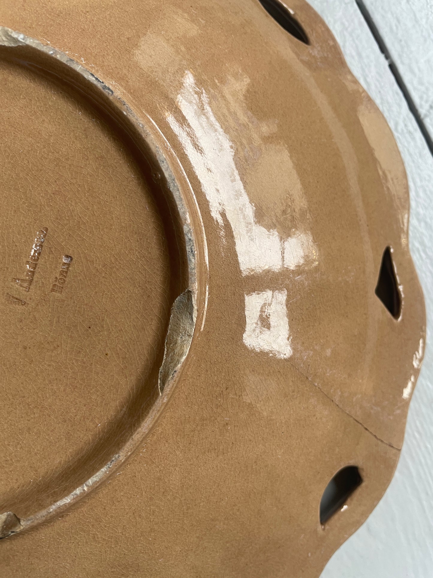 Gammel brun platte/fad