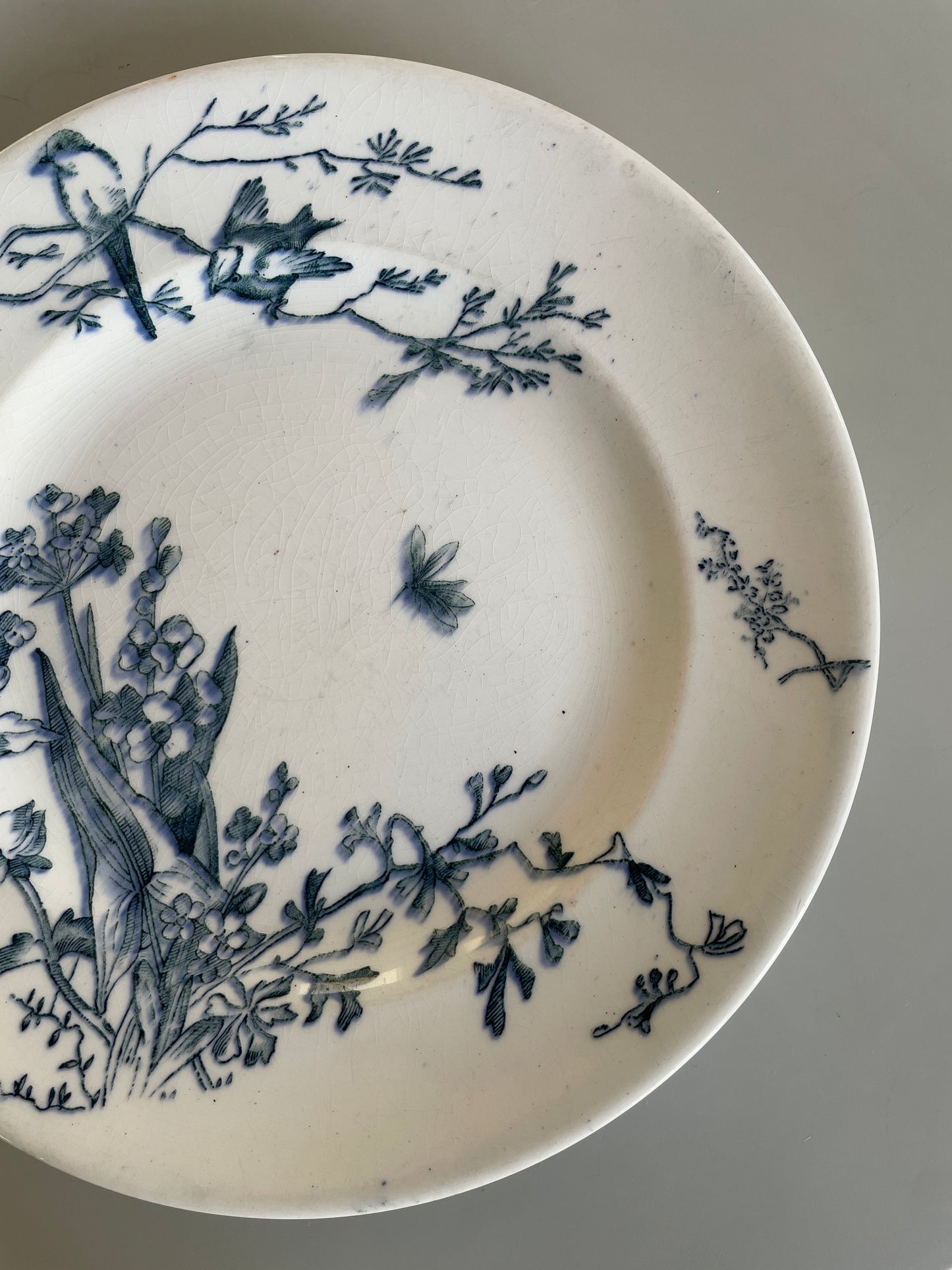 Platte med blå motiv