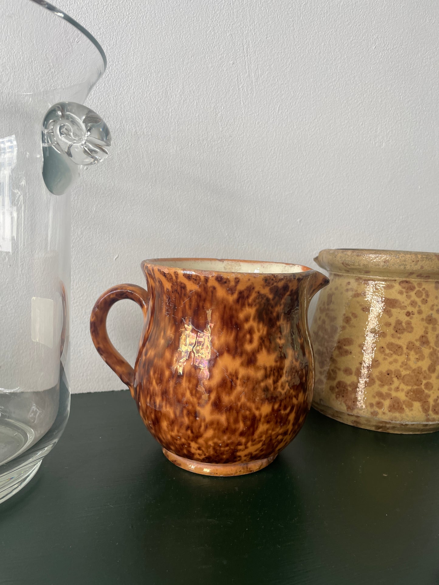 Old brown ceramic jug