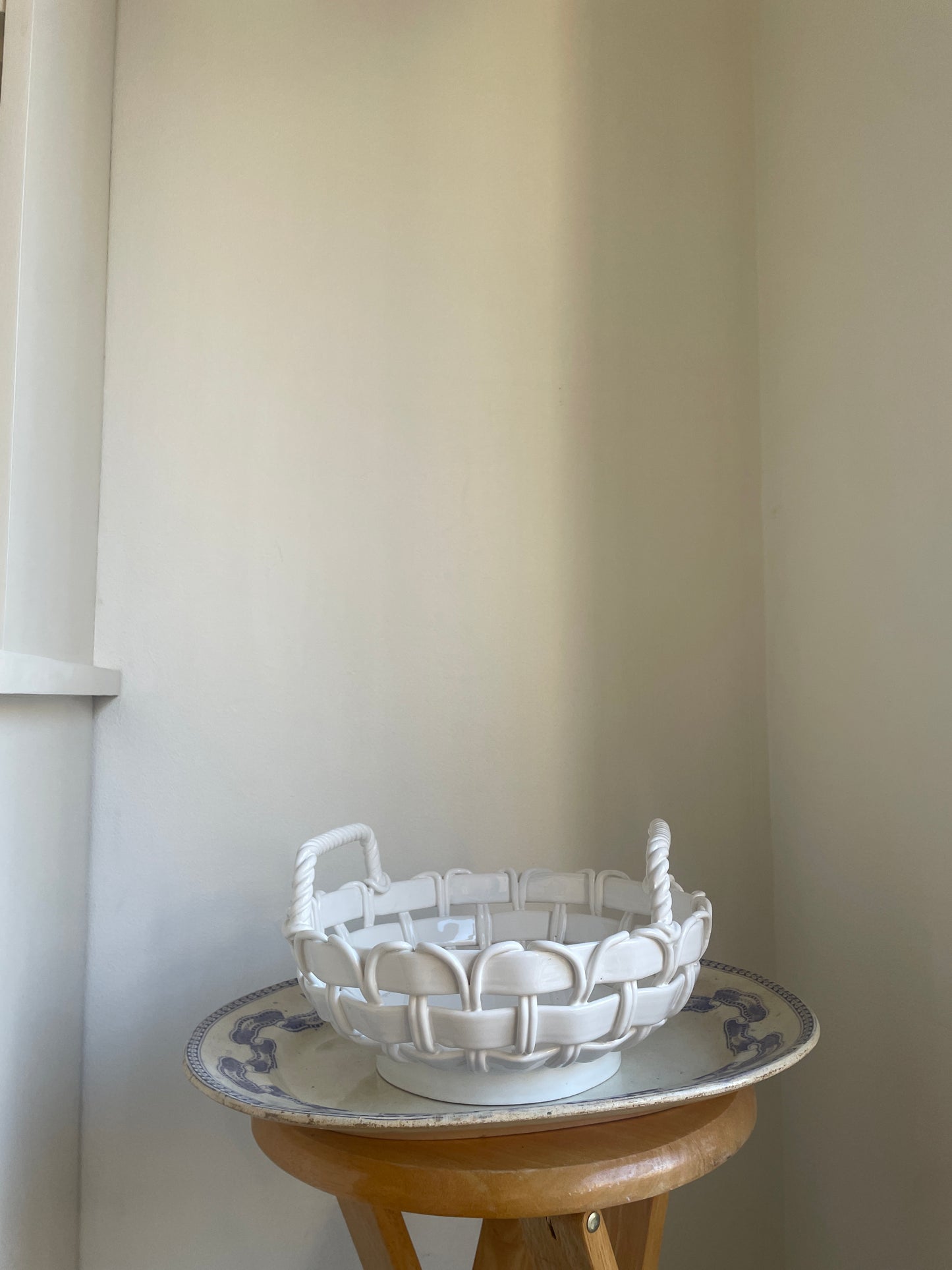 Flettet porcelæn skål
