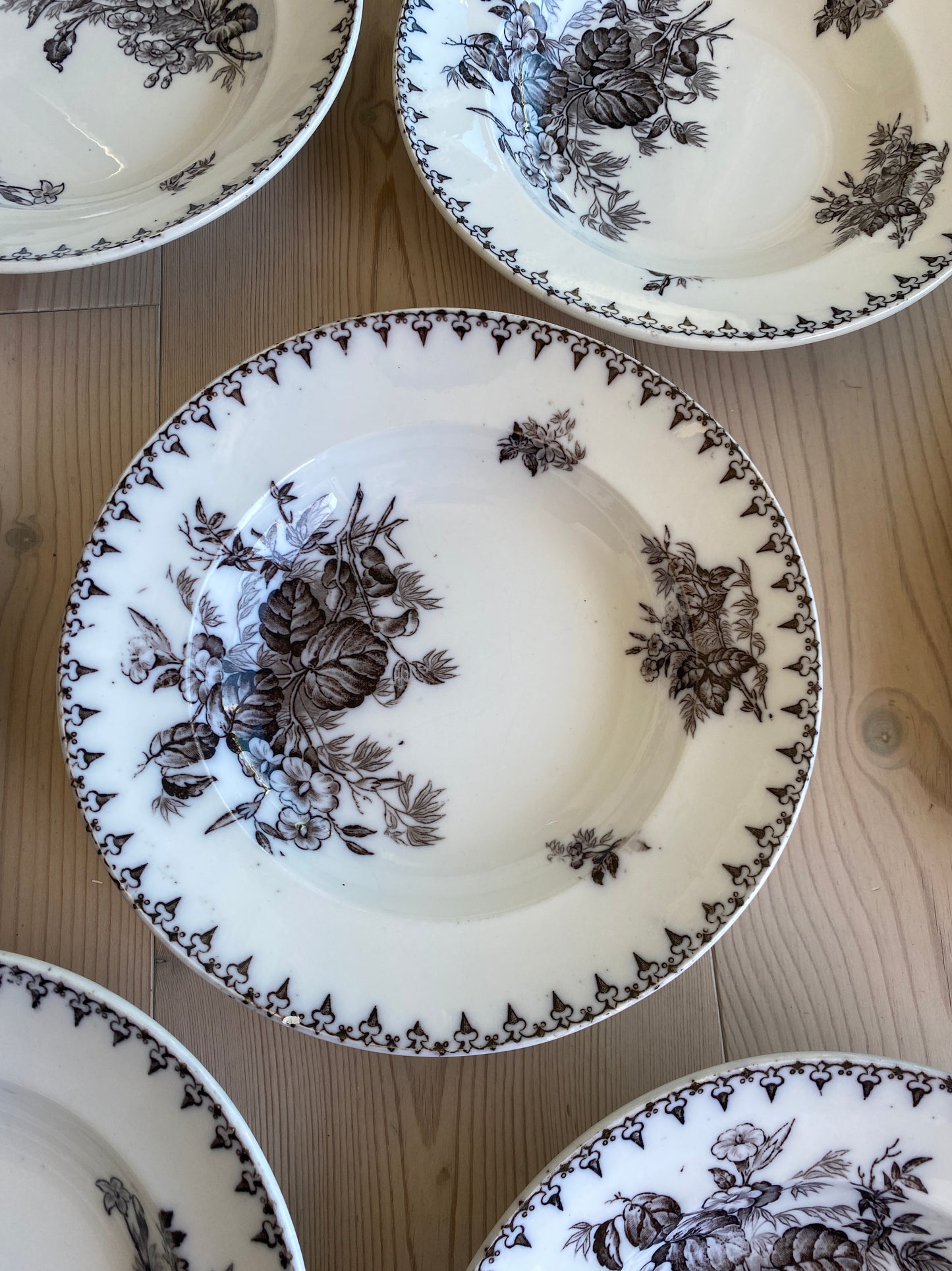 French sarreguemines deep plates