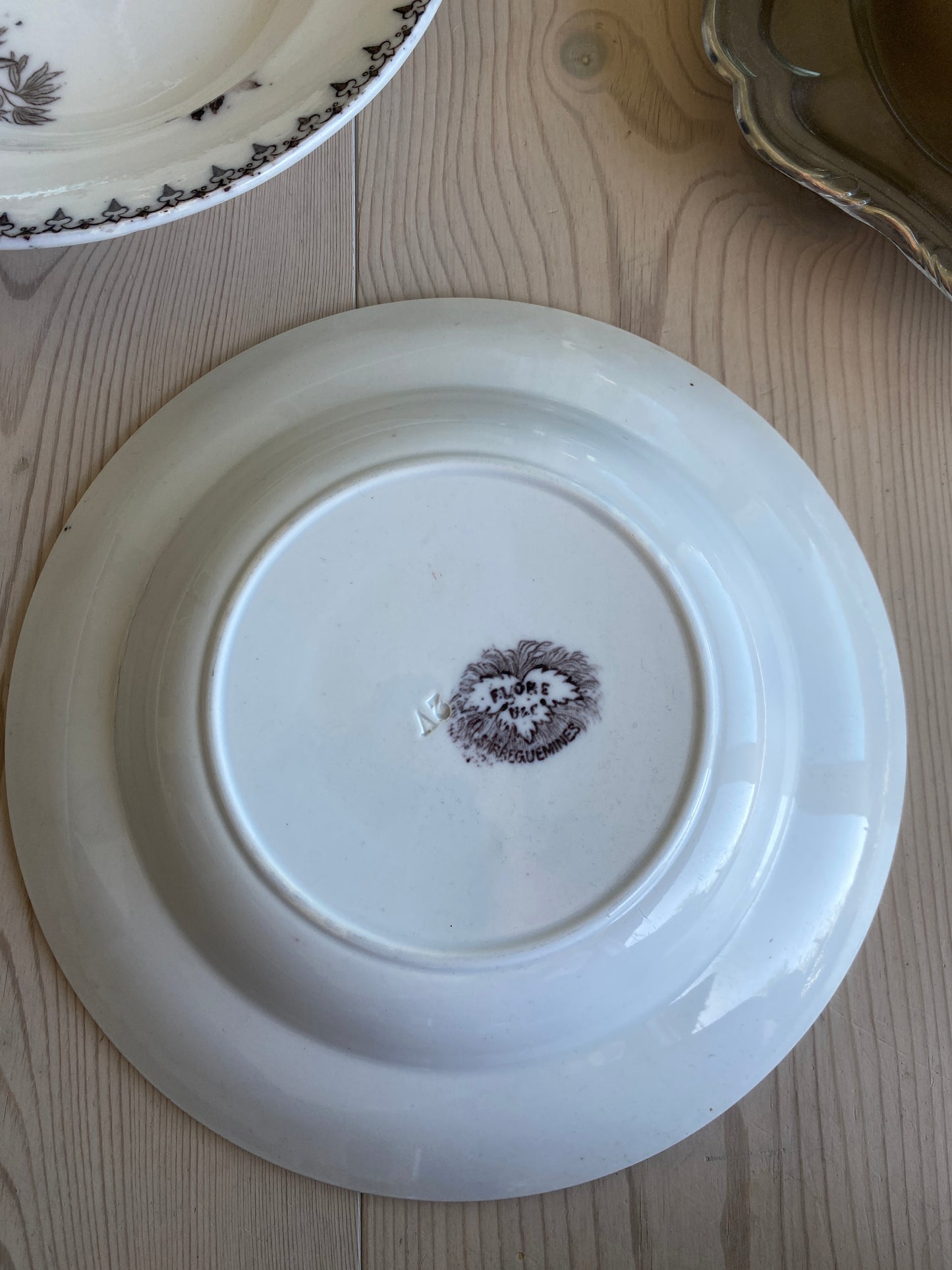 French sarreguemines deep plates