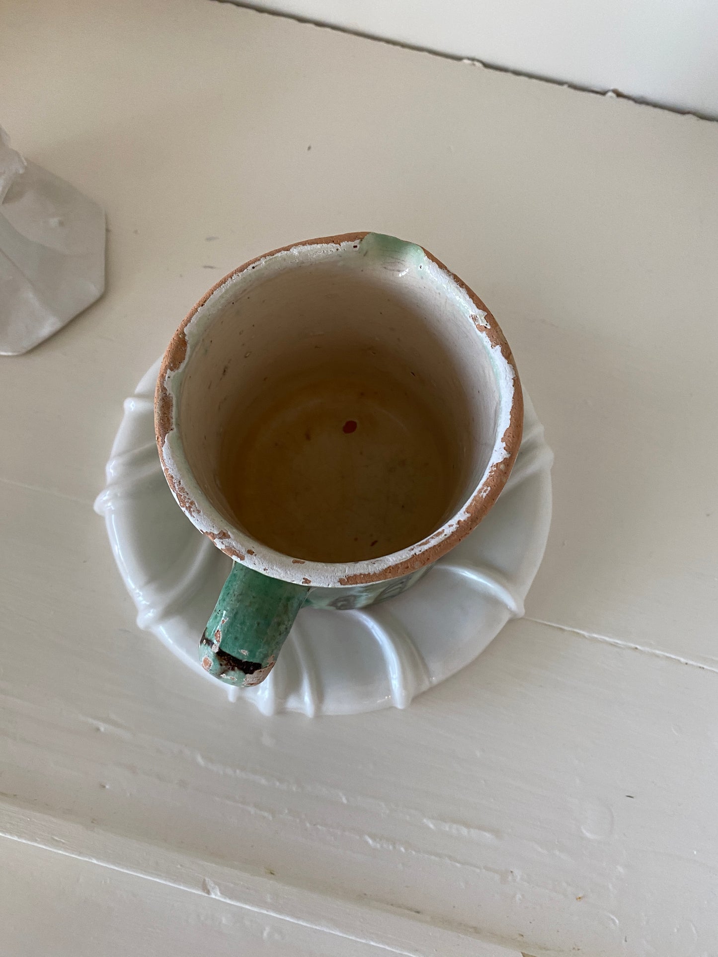 Keramik kande, grøn glasur