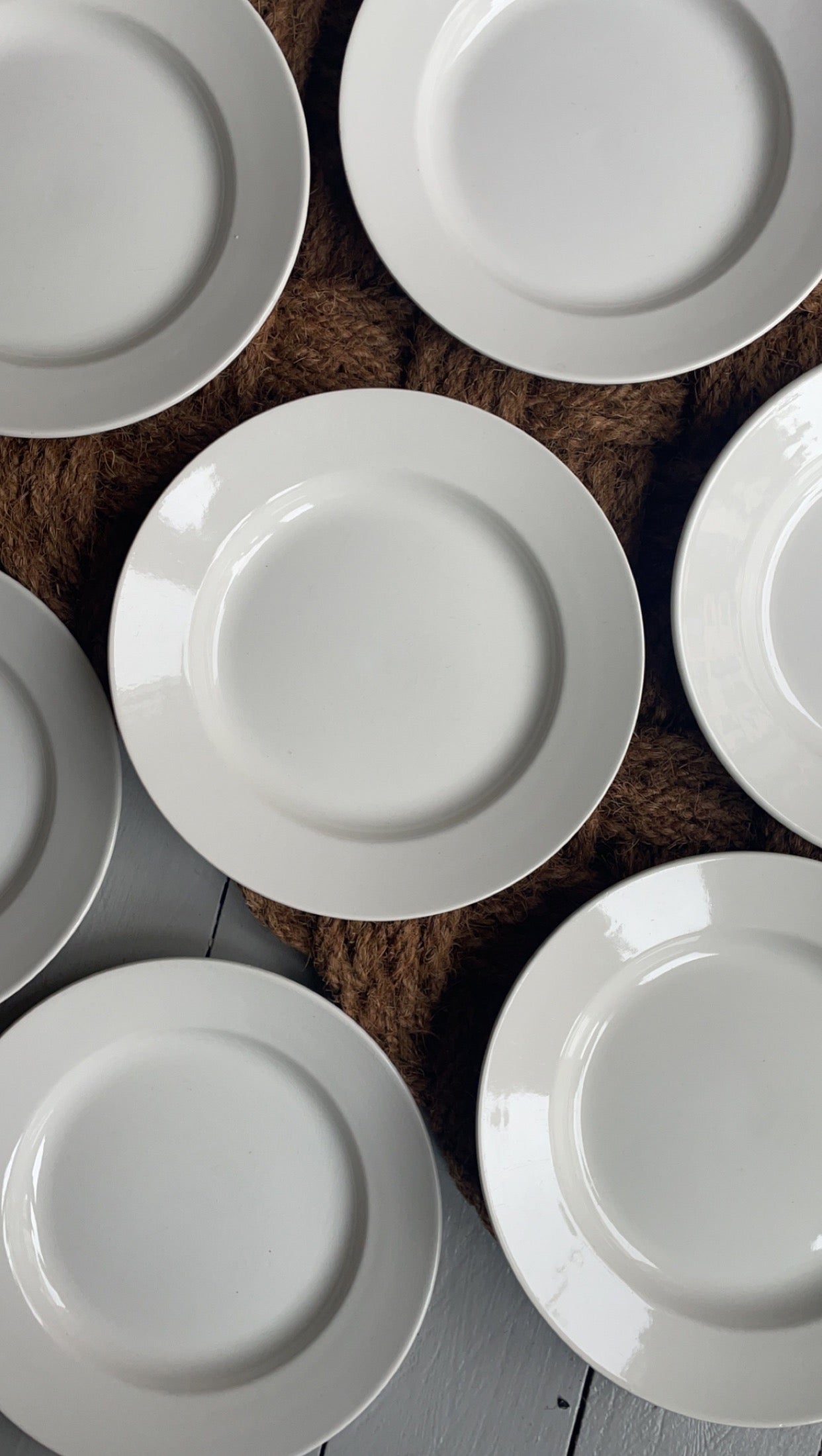 Fine cremefarvet middagstallerkner