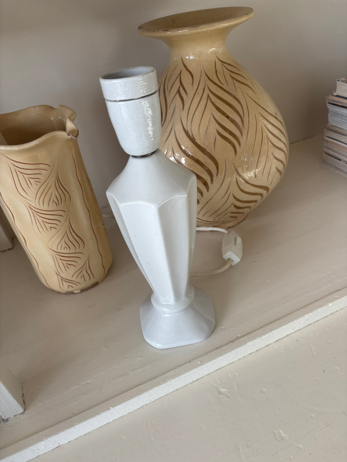 Smuk porcelæn lampefod