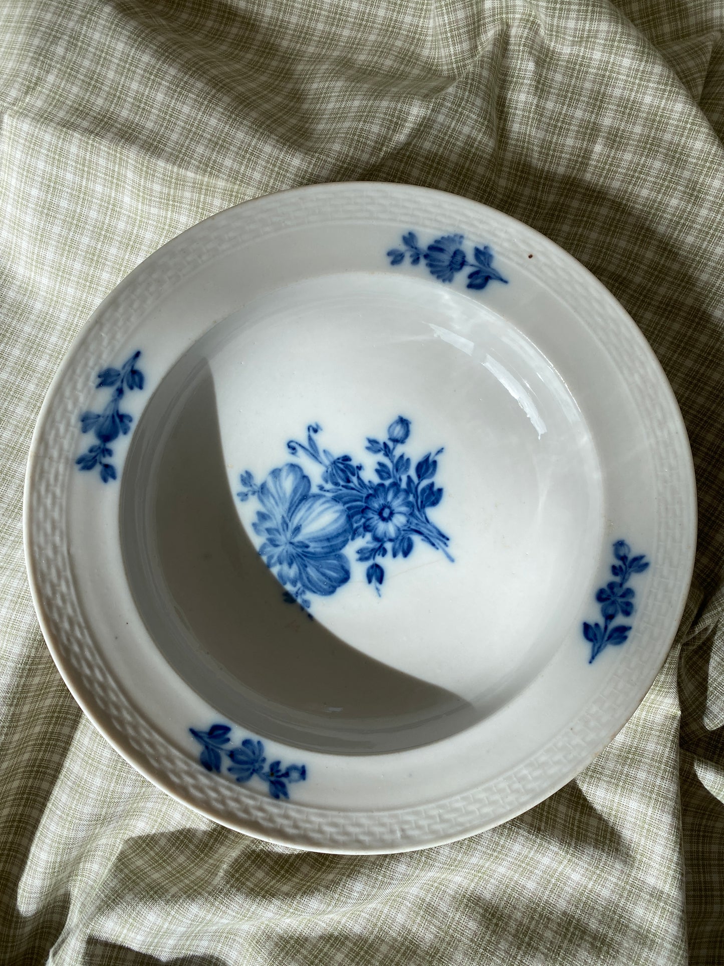 Deep plate blue flower