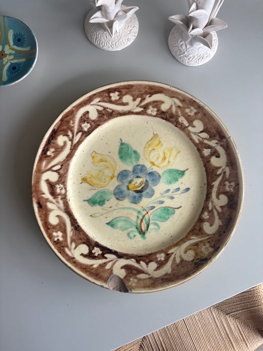 Smuk gammel keramik platte