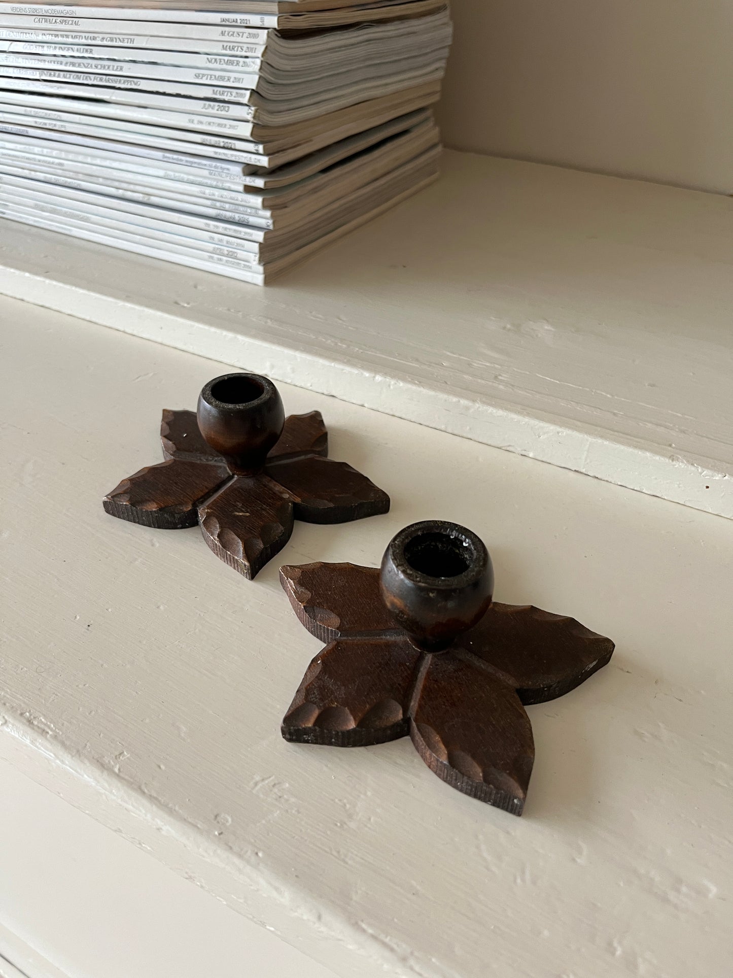 Træ lysestage, kronelys