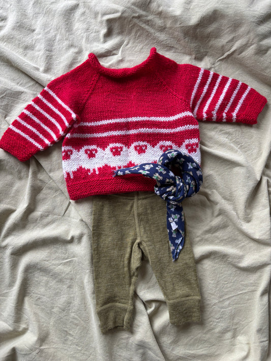 Rød vintage strik