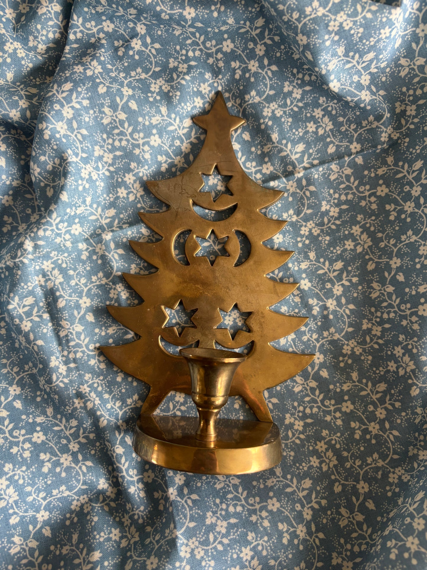 Juletræ i messing til kronelys