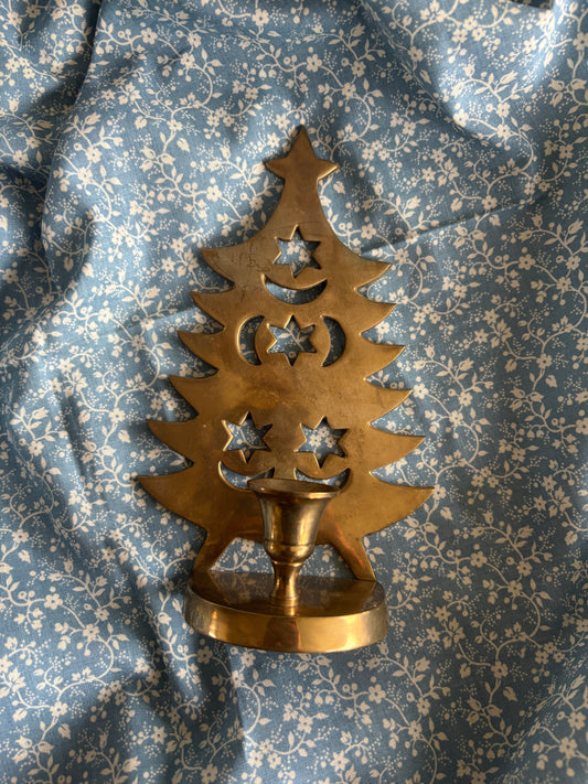 Juletræ i messing til kronelys