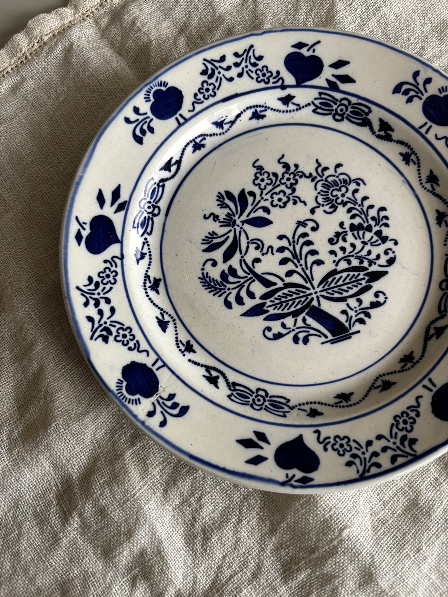 Fik gammel platte, blå