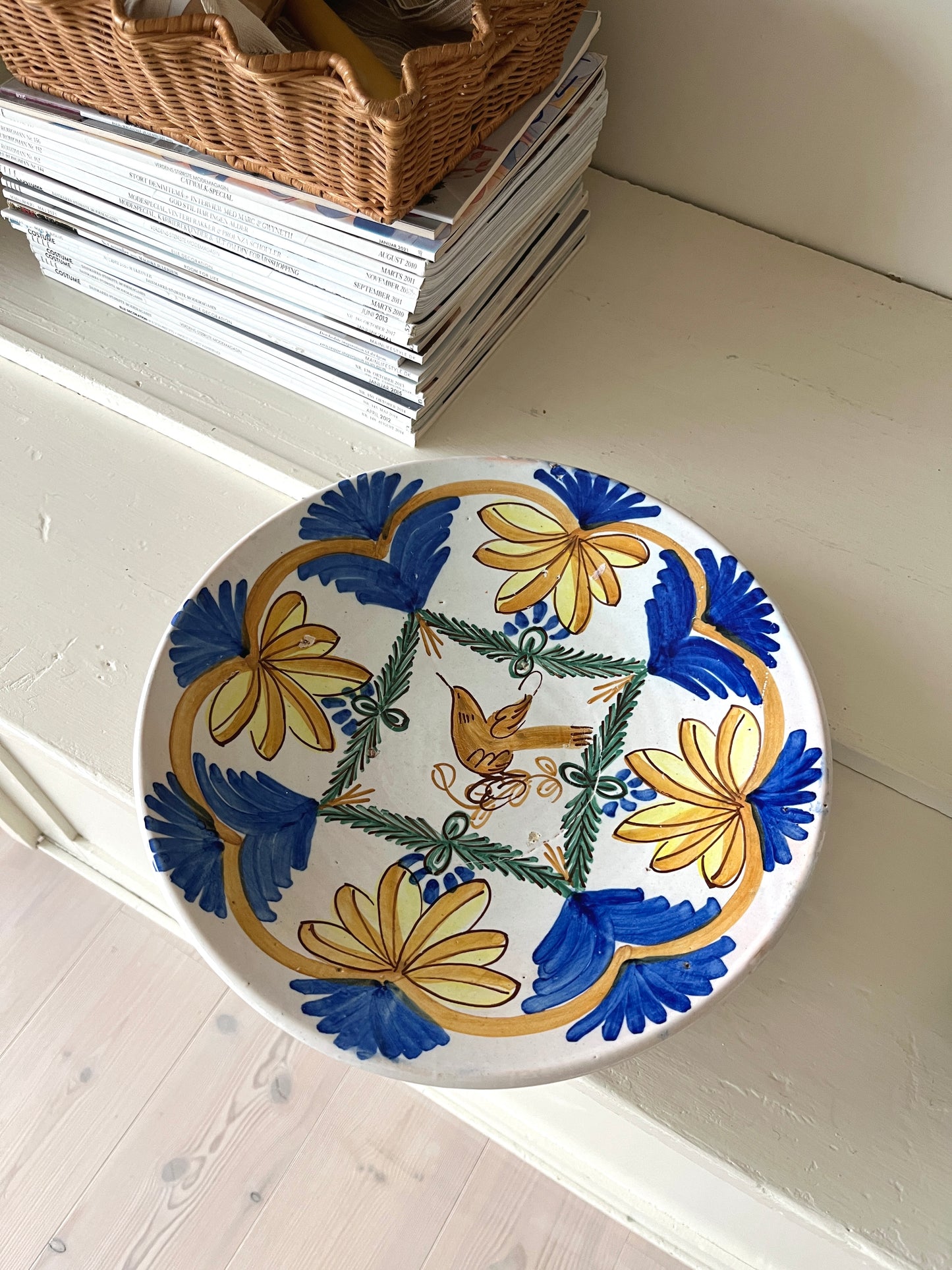 Stor spansk keramik platte