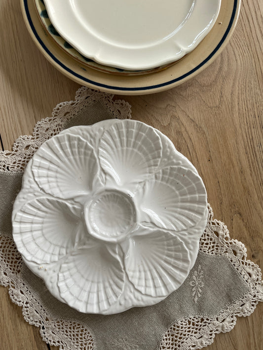 Østerstallerken, hvid