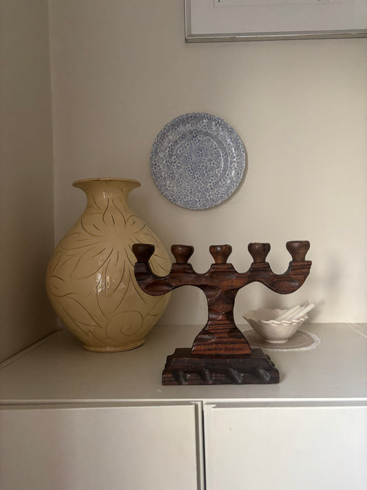 Smukkeste træ lysestage