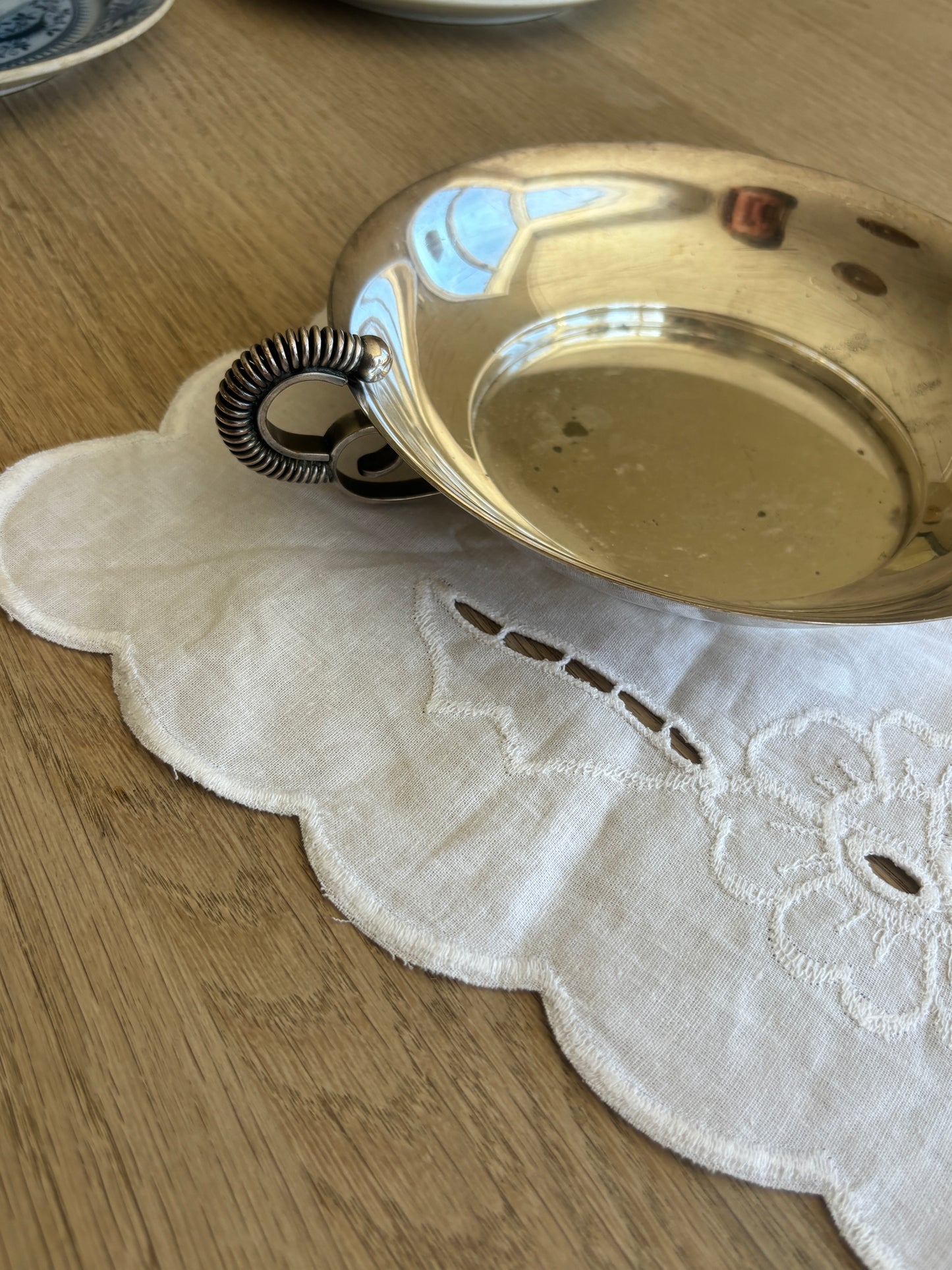 Vintage skål i pletsølv